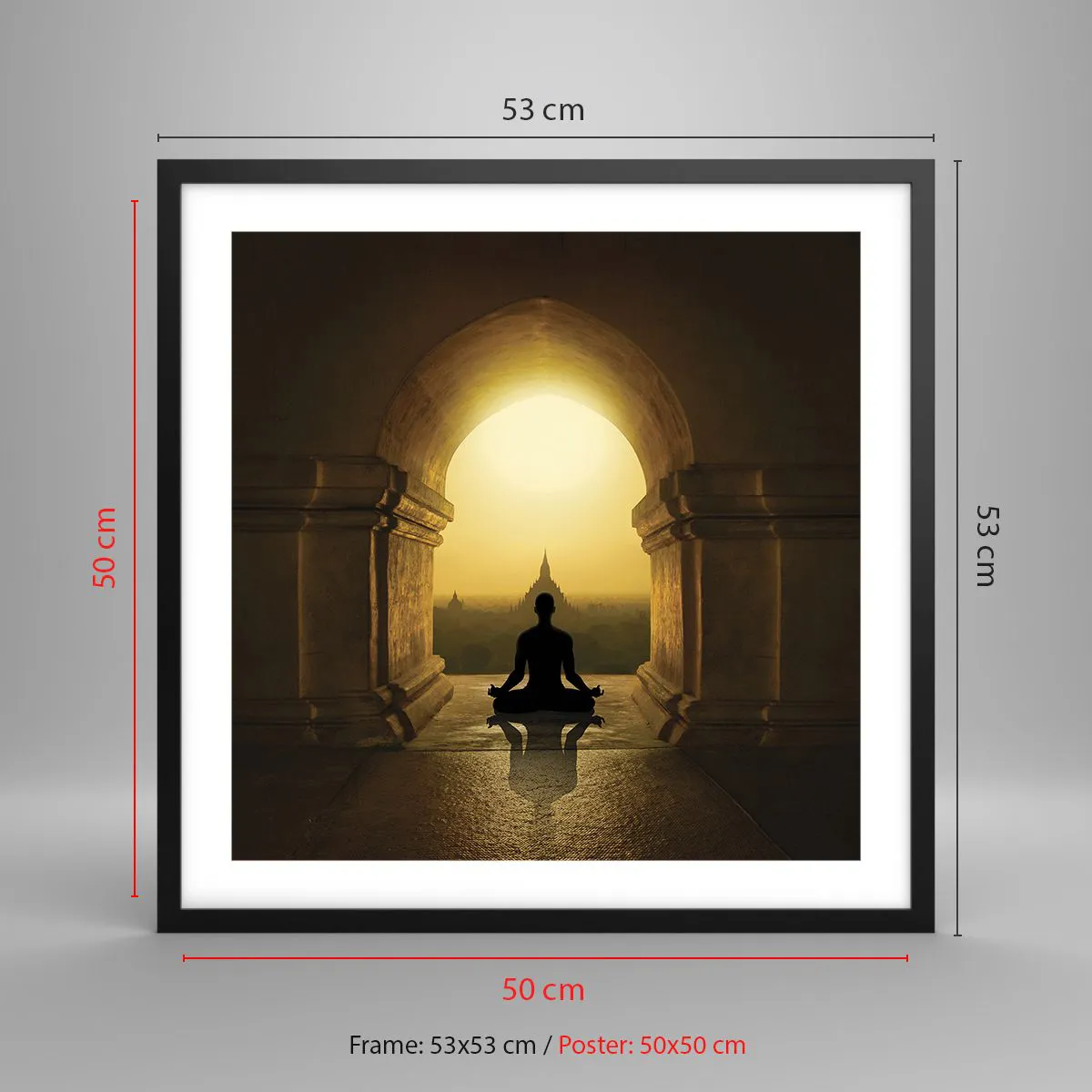 Poster in cornice nera - Armonia completa - 50x50 cm