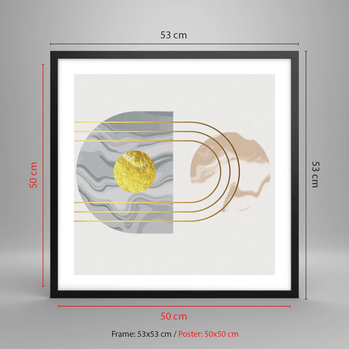 Poster in cornice nera - Chiarezza e lucentezza - 50x50 cm