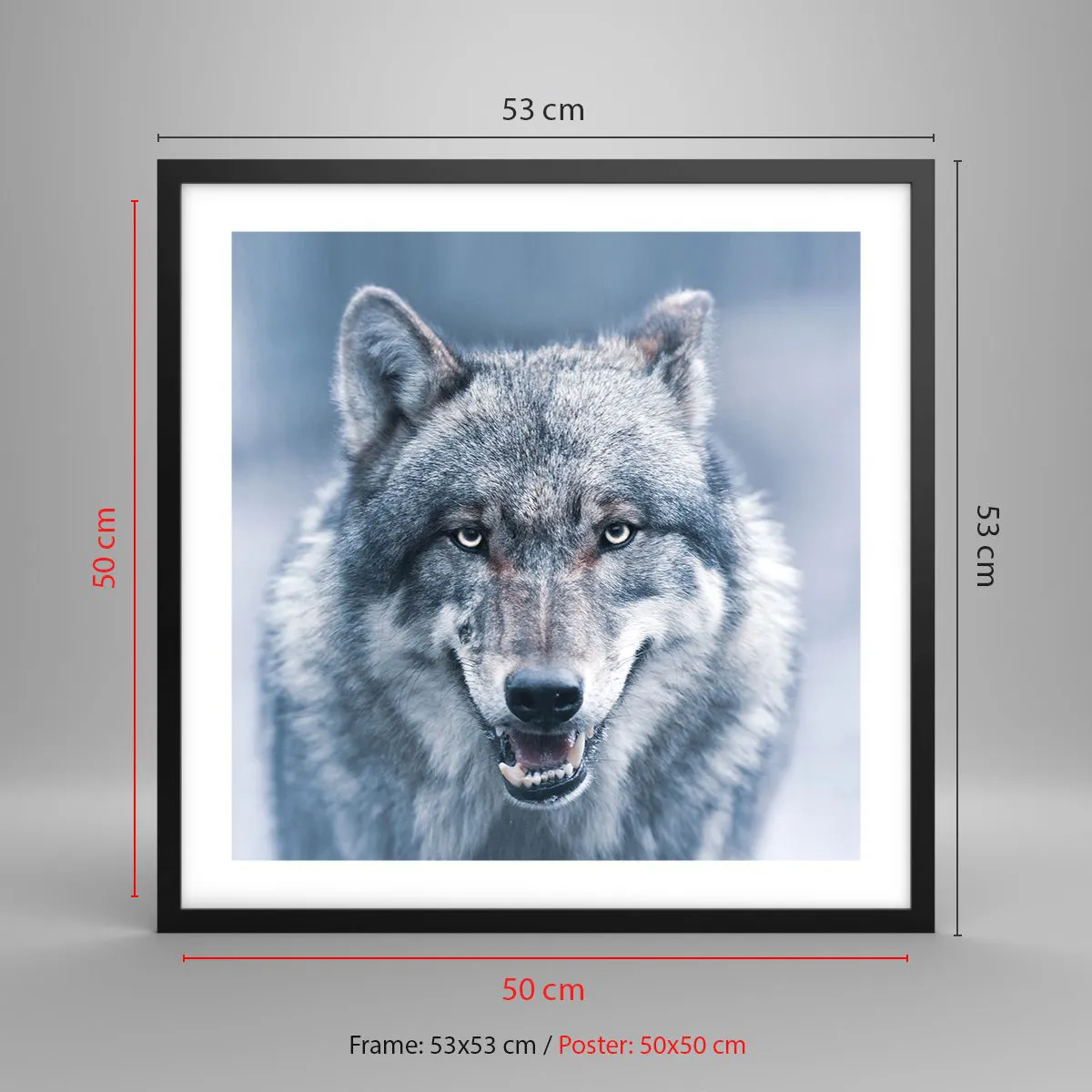 Poszter fehér keretben - Vállalod a kihívást? - 50x50 cm