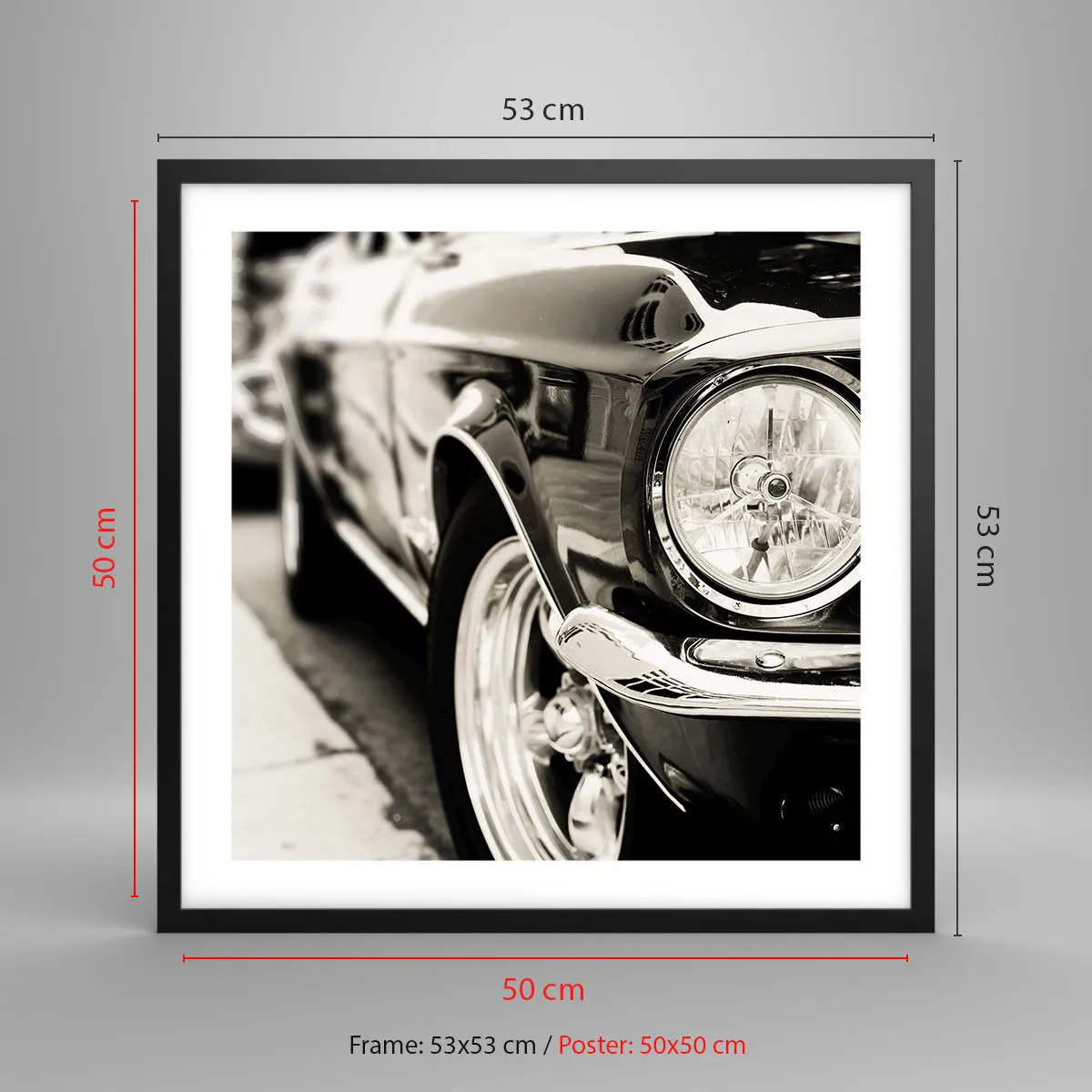 Poster in black frame - Lasting Shine - 50x50 cm