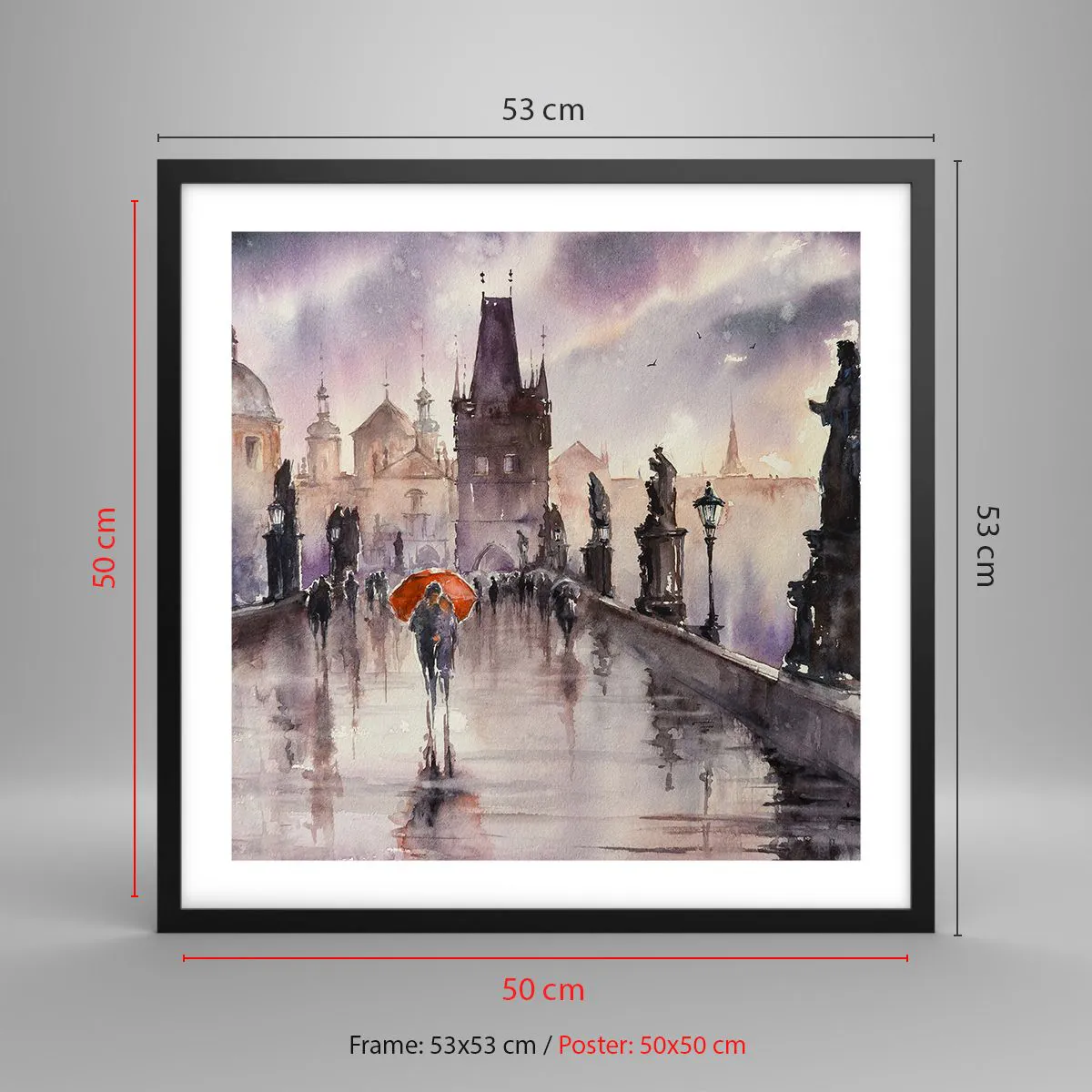 Plakát v černém rámu - Lidé se nemění - 50x50 cm