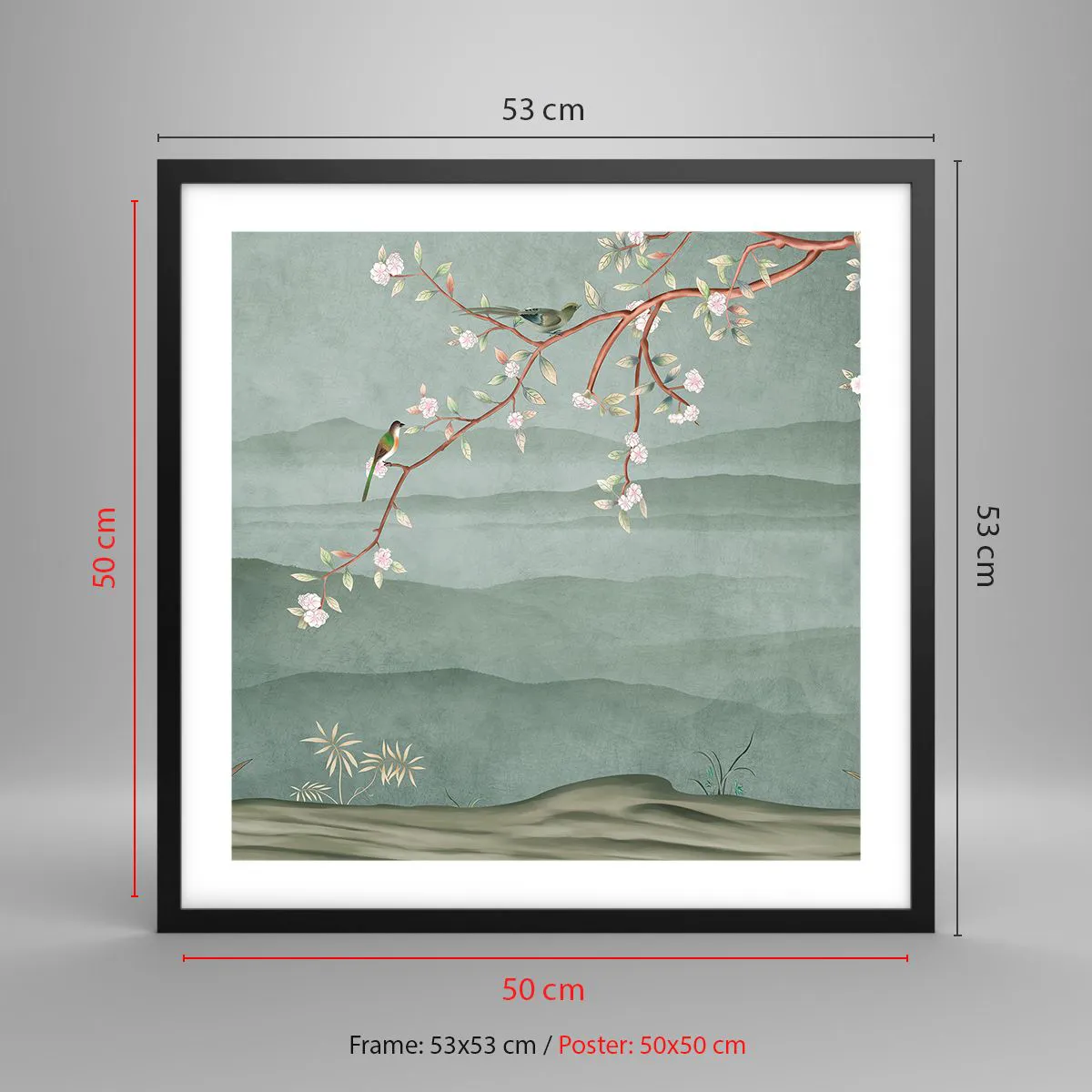 Poszter fehér keretben - Tavasz, ah, te vagy az - 50x50 cm