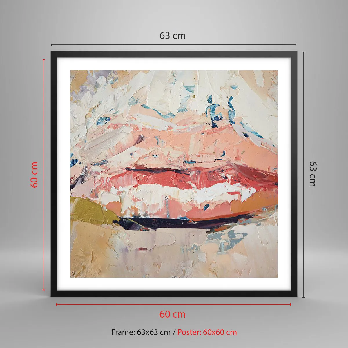 Poster in black frame - It Awakens the Senses - 60x60 cm