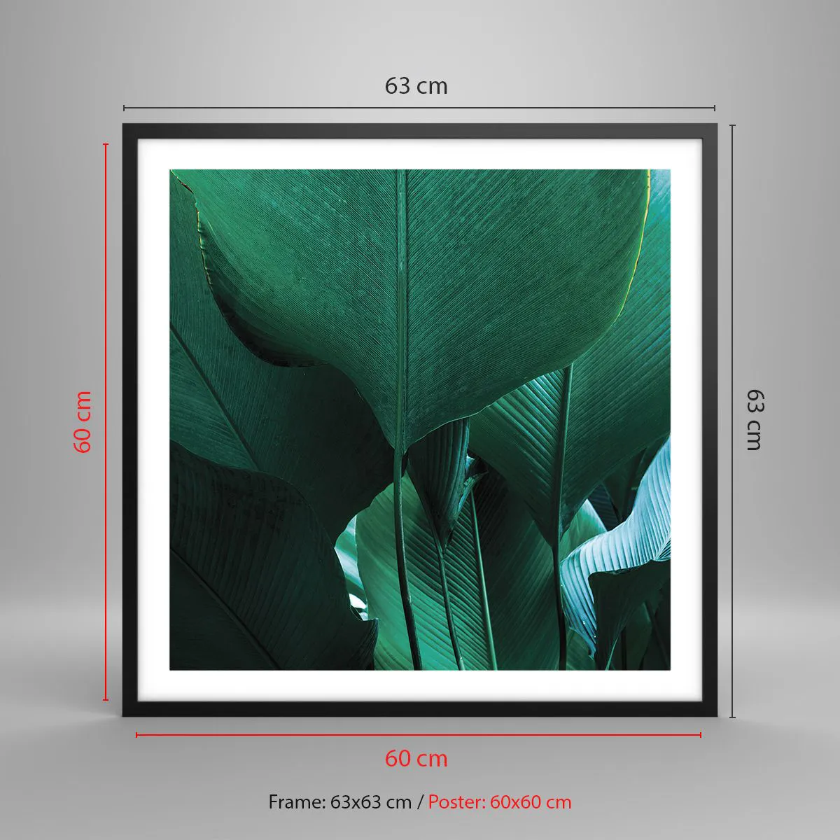 Plakat i sort ramme - Mod lyset - 60x60 cm