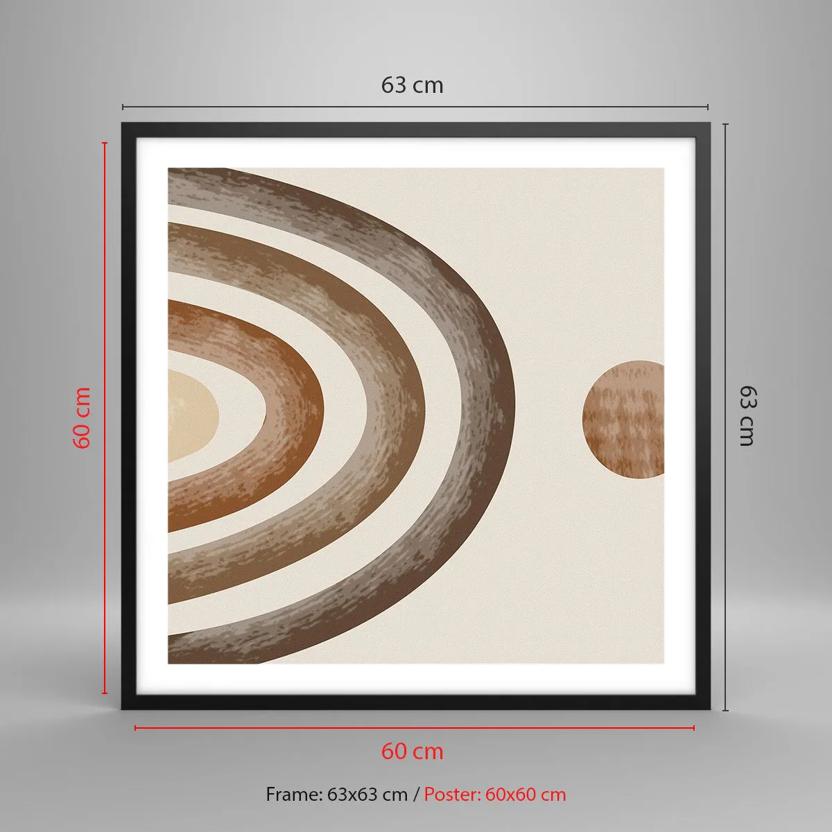 Poster in black frame - In a Distant Galaxy - 60x60 cm