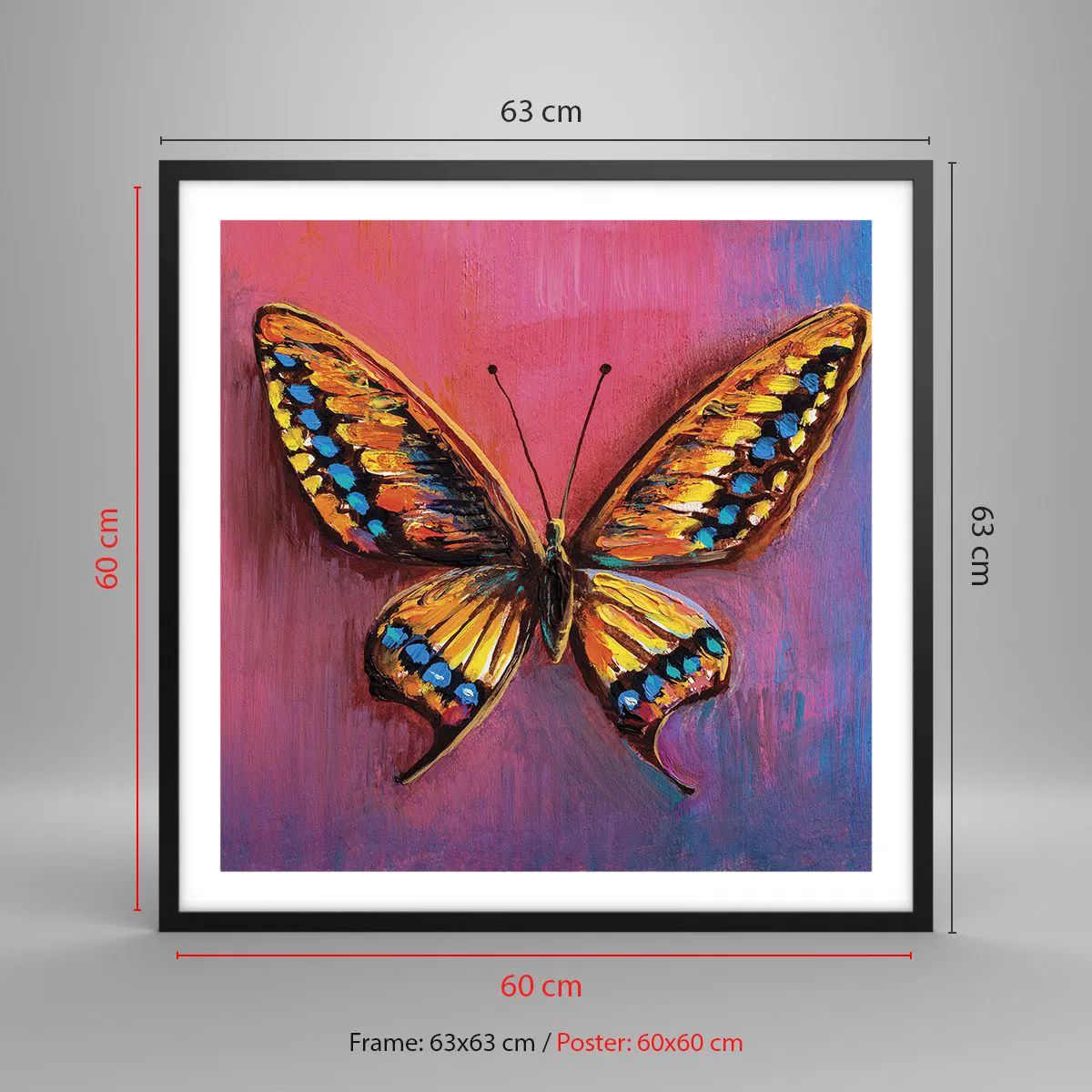 Affiche dans un cadre noir - Poster - Un joyau de la nature - 60x60 cm