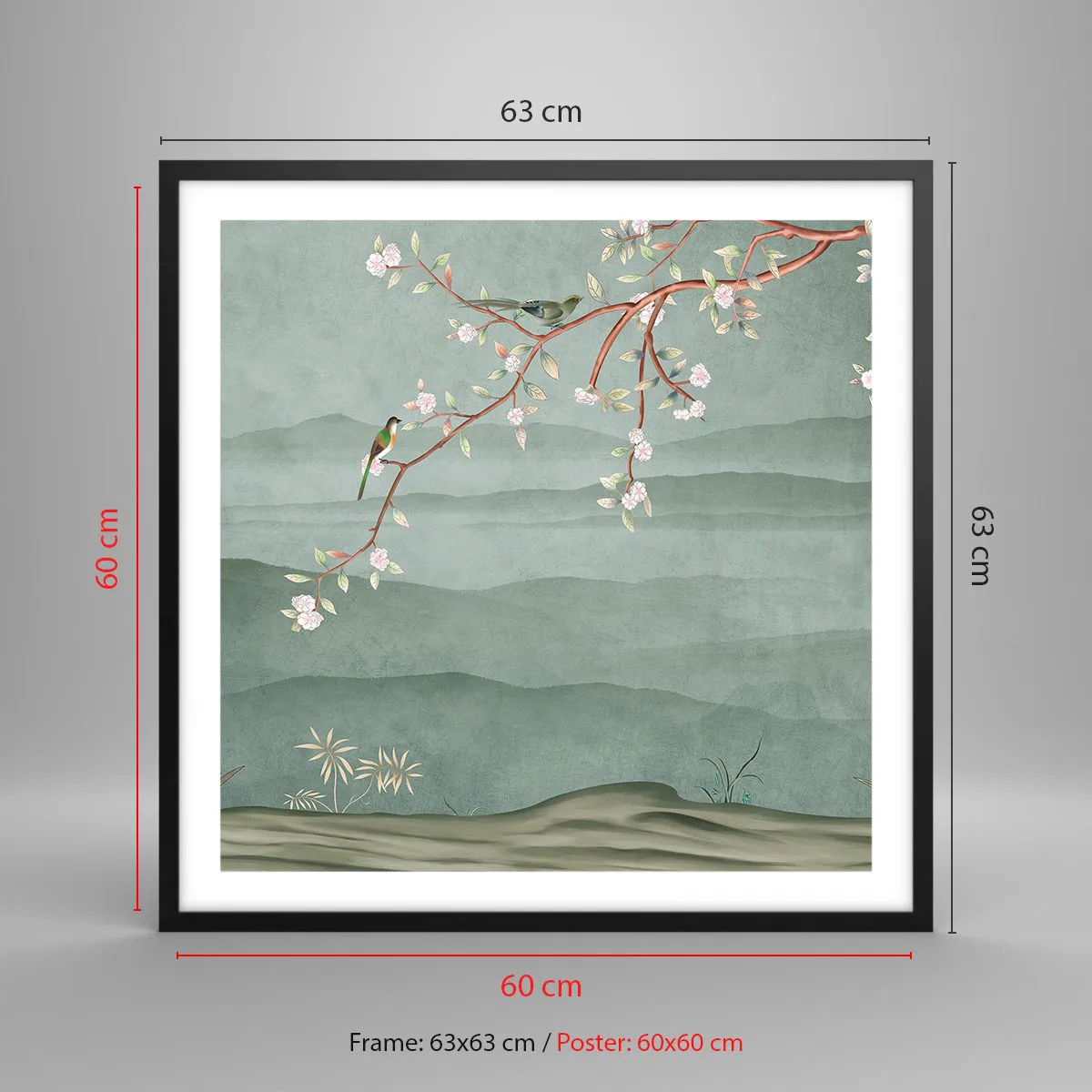 Poszter fehér keretben - Tavasz, ah, te vagy az - 60x60 cm