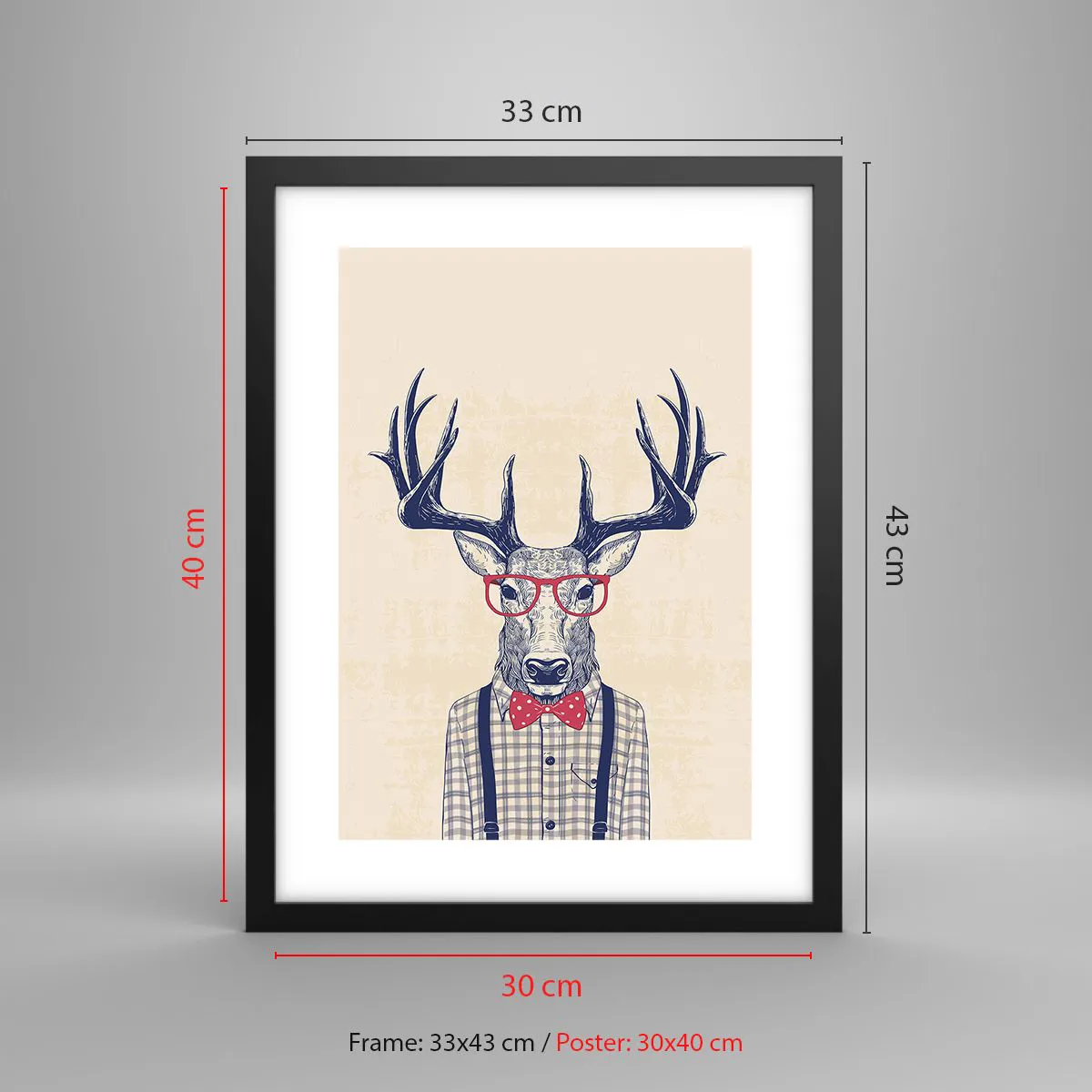 Plakat w czarnej ramie - Zabawna ekstrawagancja - 30x40 cm