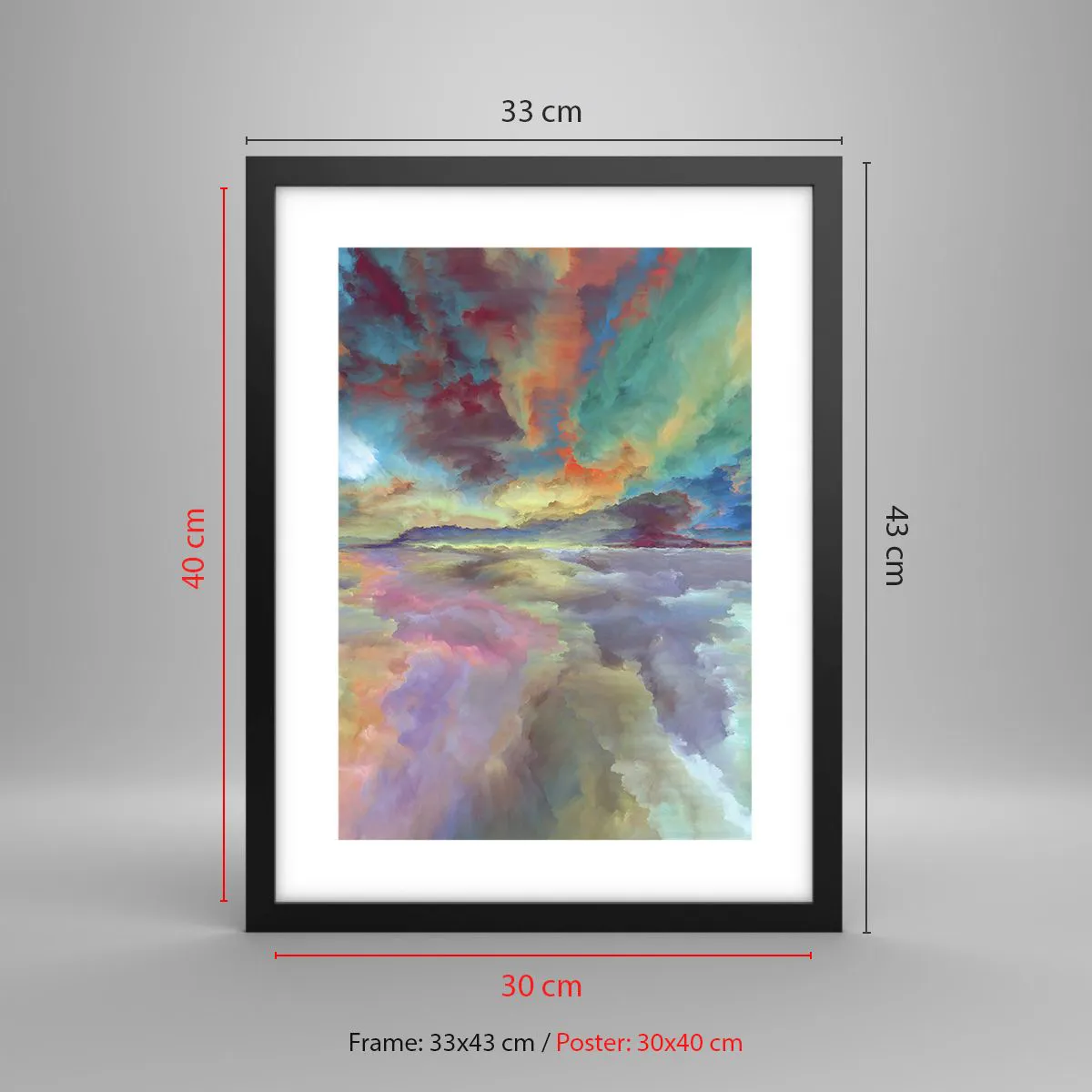 Plagát v čiernom ráme - Dve neba - 30x40 cm