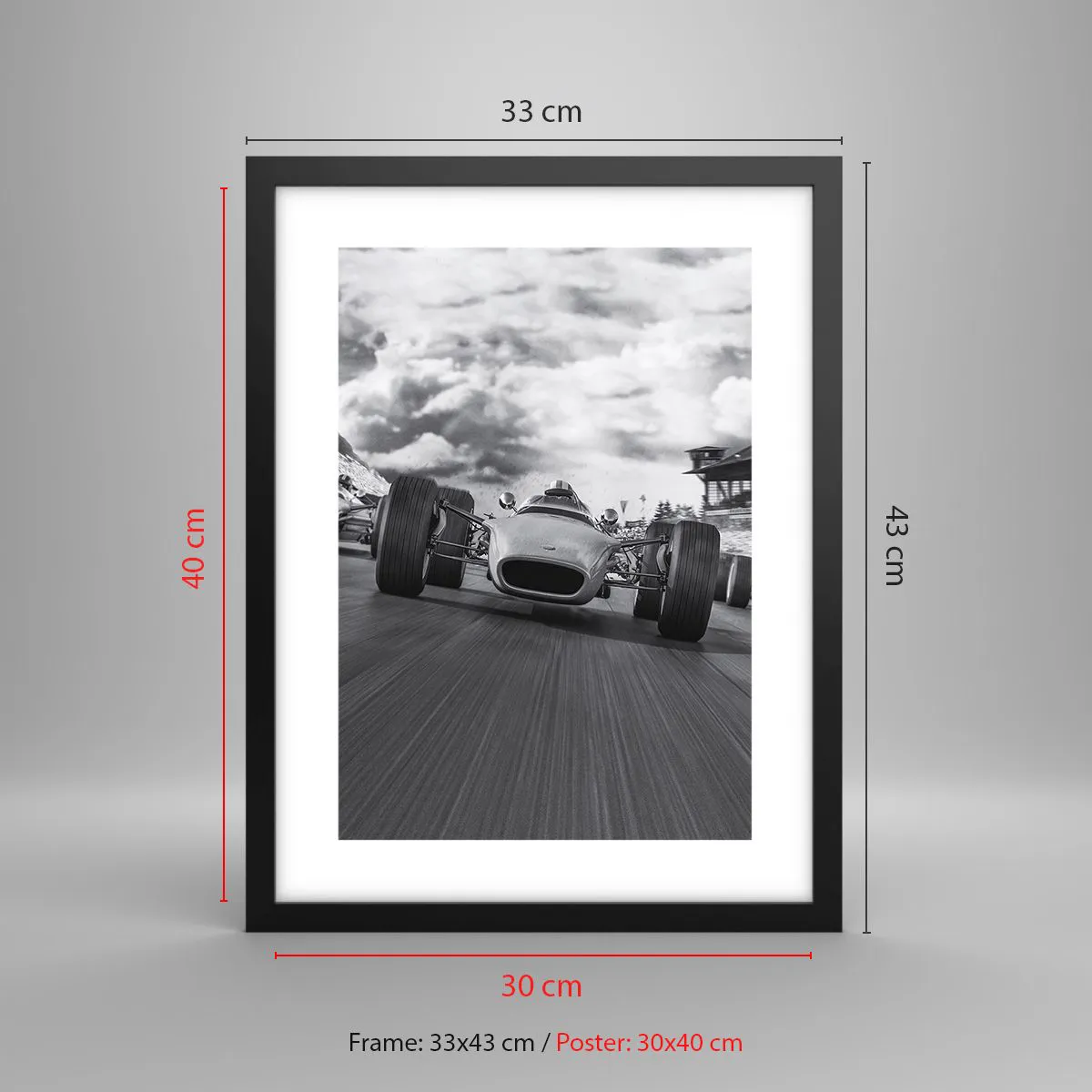 Poster in einem schwarzem Rahmen - Power ist da! - 30x40 cm