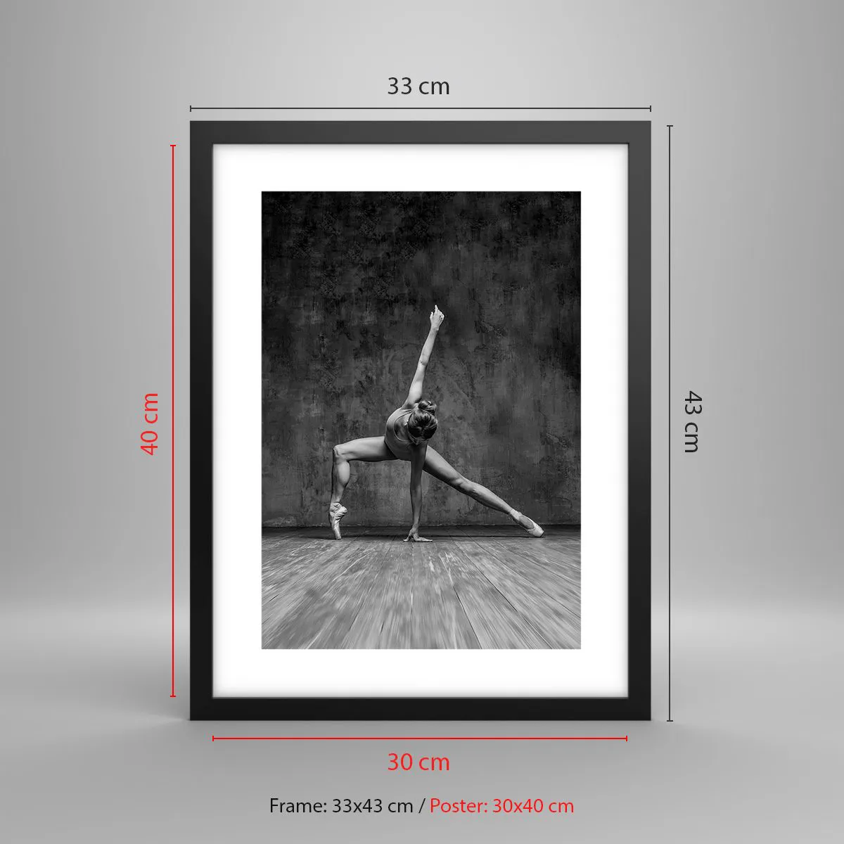 Poster in einem schwarzem Rahmen - Das Ideal des Gleichgewichts - 30x40 cm