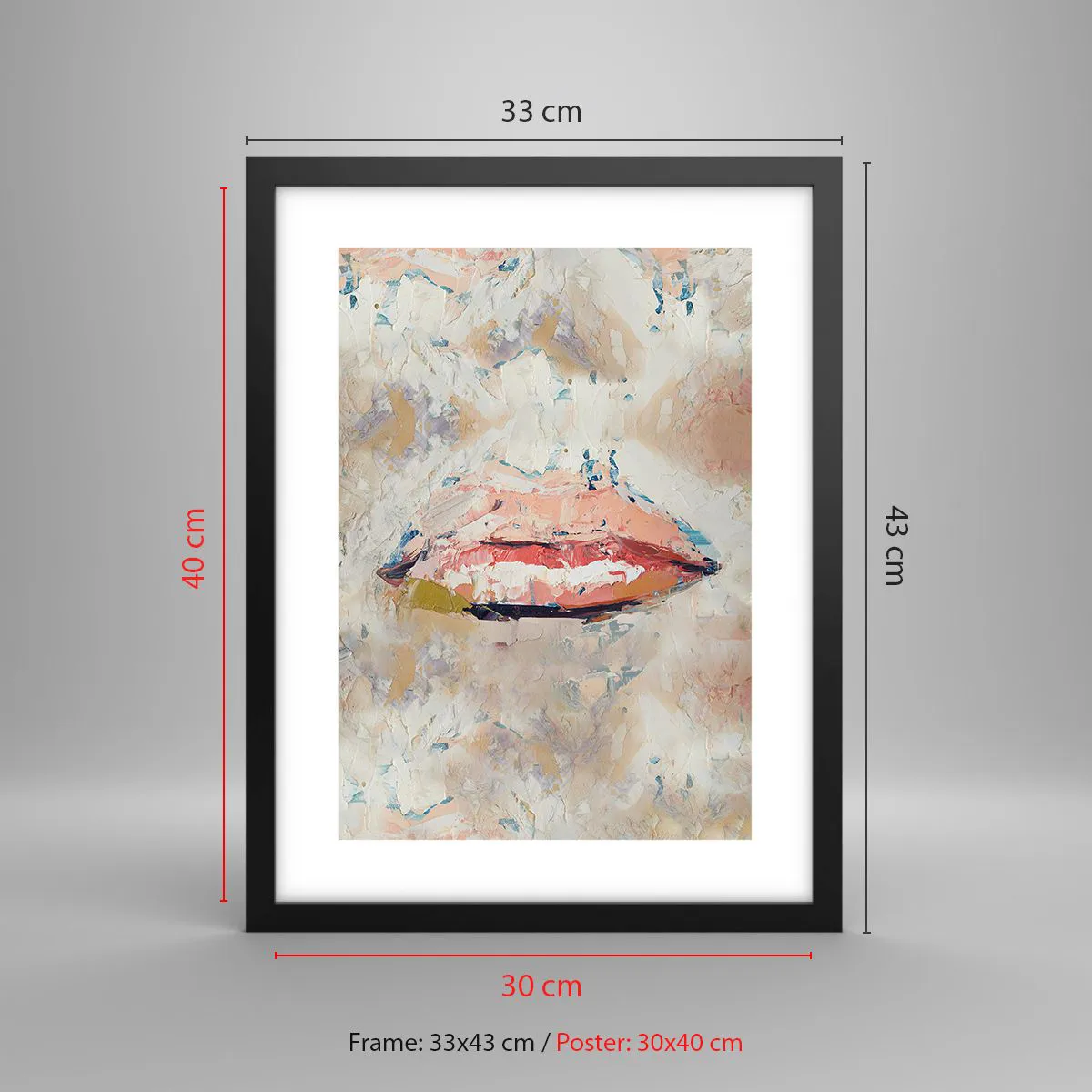 Poster in einem schwarzem Rahmen - Es weckt die Sinne - 30x40 cm