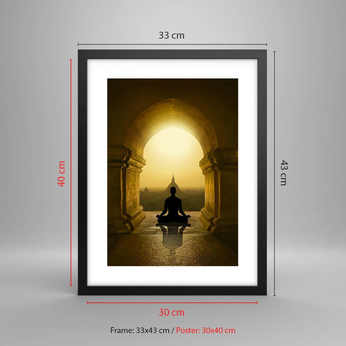 Poster in cornice nera - Armonia completa - 30x40 cm