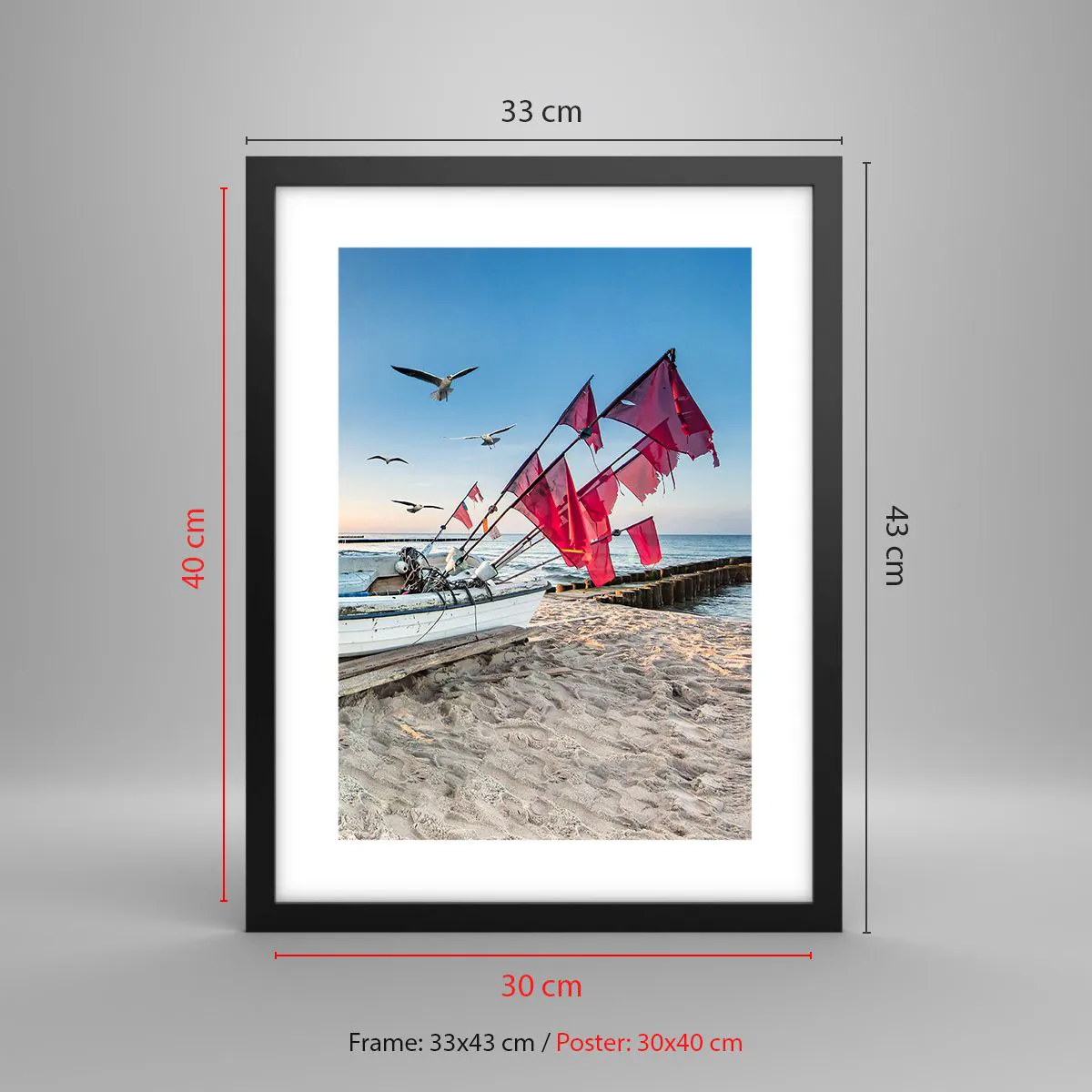 Plakát v černém rámu - Zasloužená přestávka - 30x40 cm