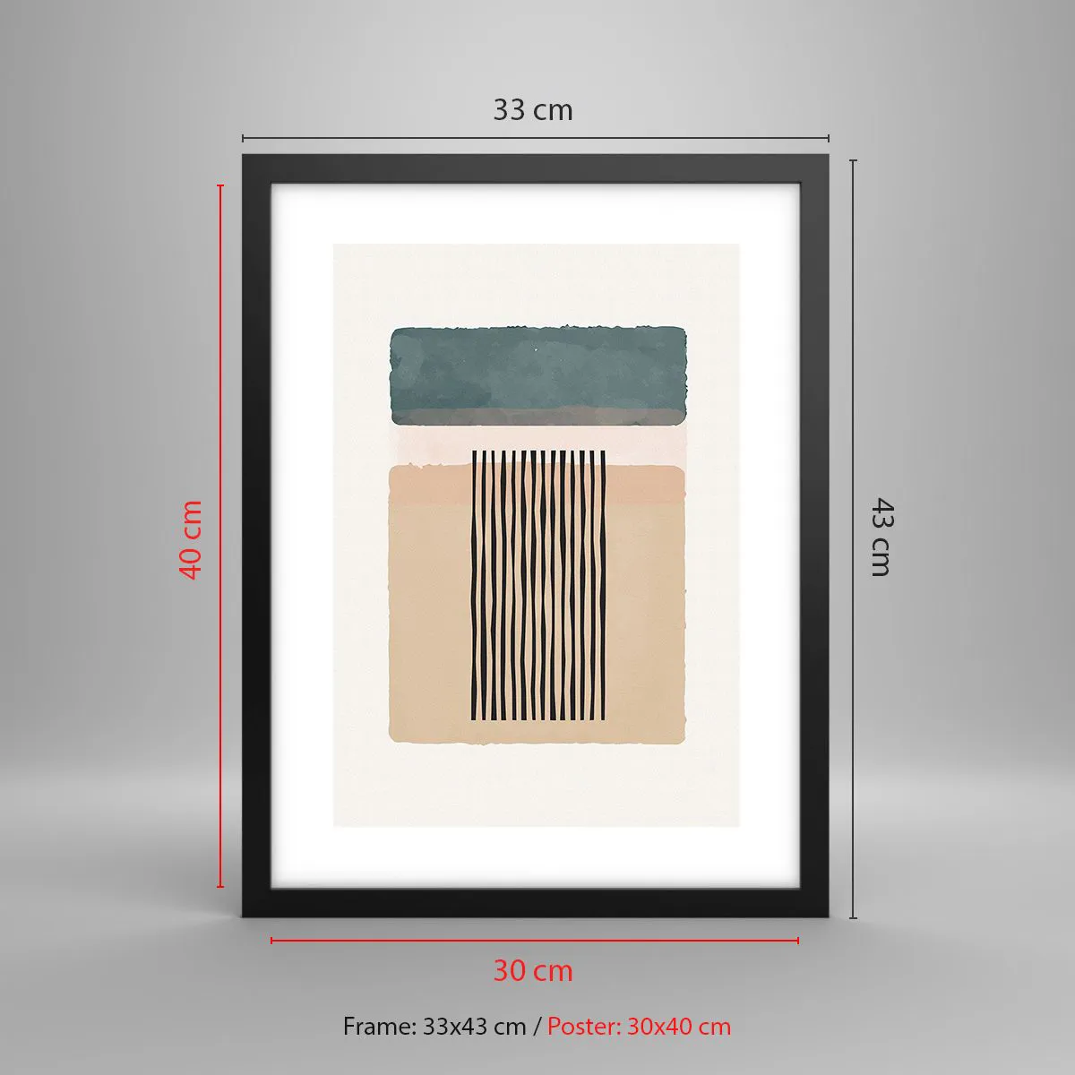 Poster in black frame - All in Order - 30x40 cm