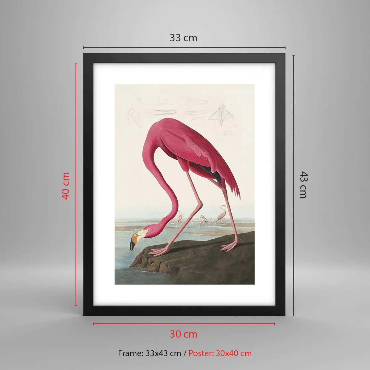 Affiche dans un cadre noir - Poster - Création étonnante - 30x40 cm