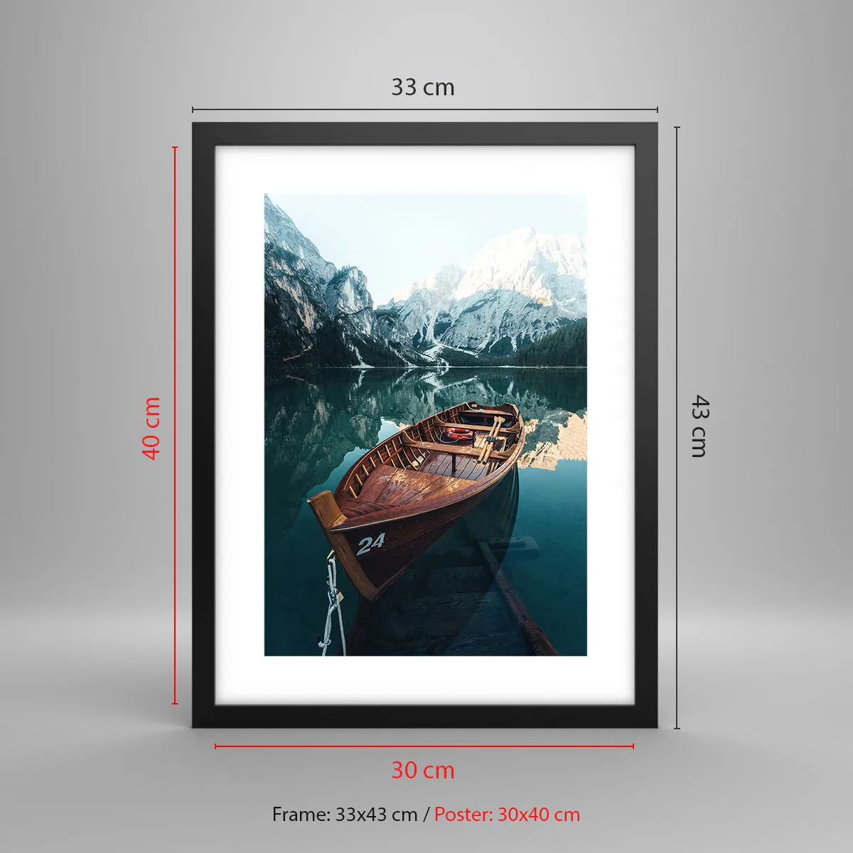 Plakat w czarnej ramie - Jak na szkle malowane - 30x40 cm