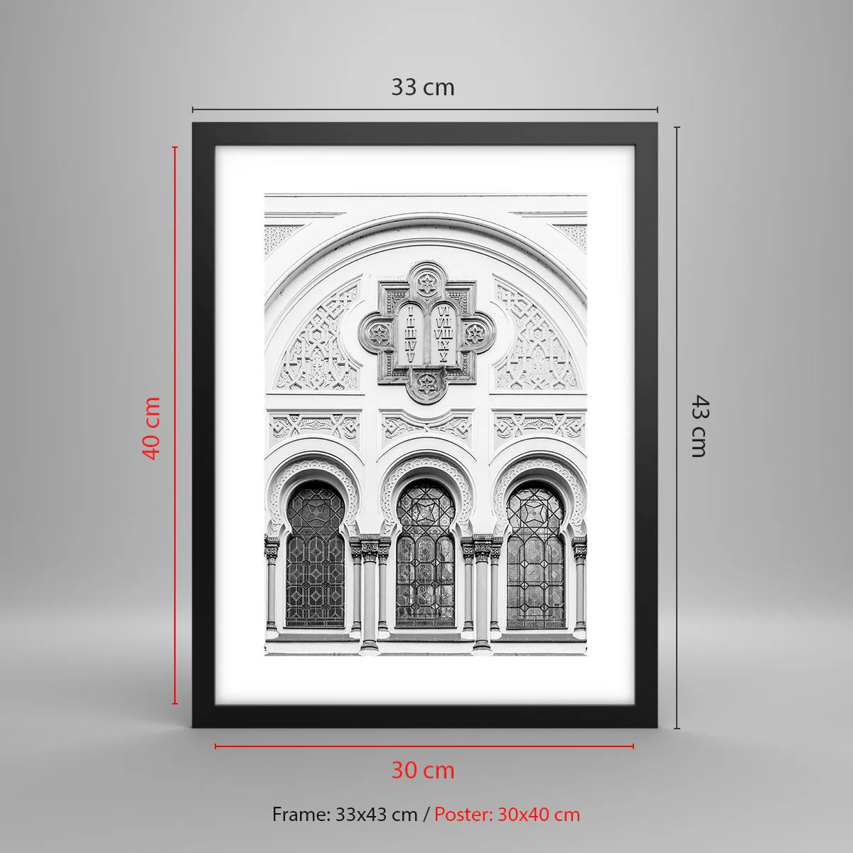 Poster in black frame - At the Crossroads of Cultures - 30x40 cm