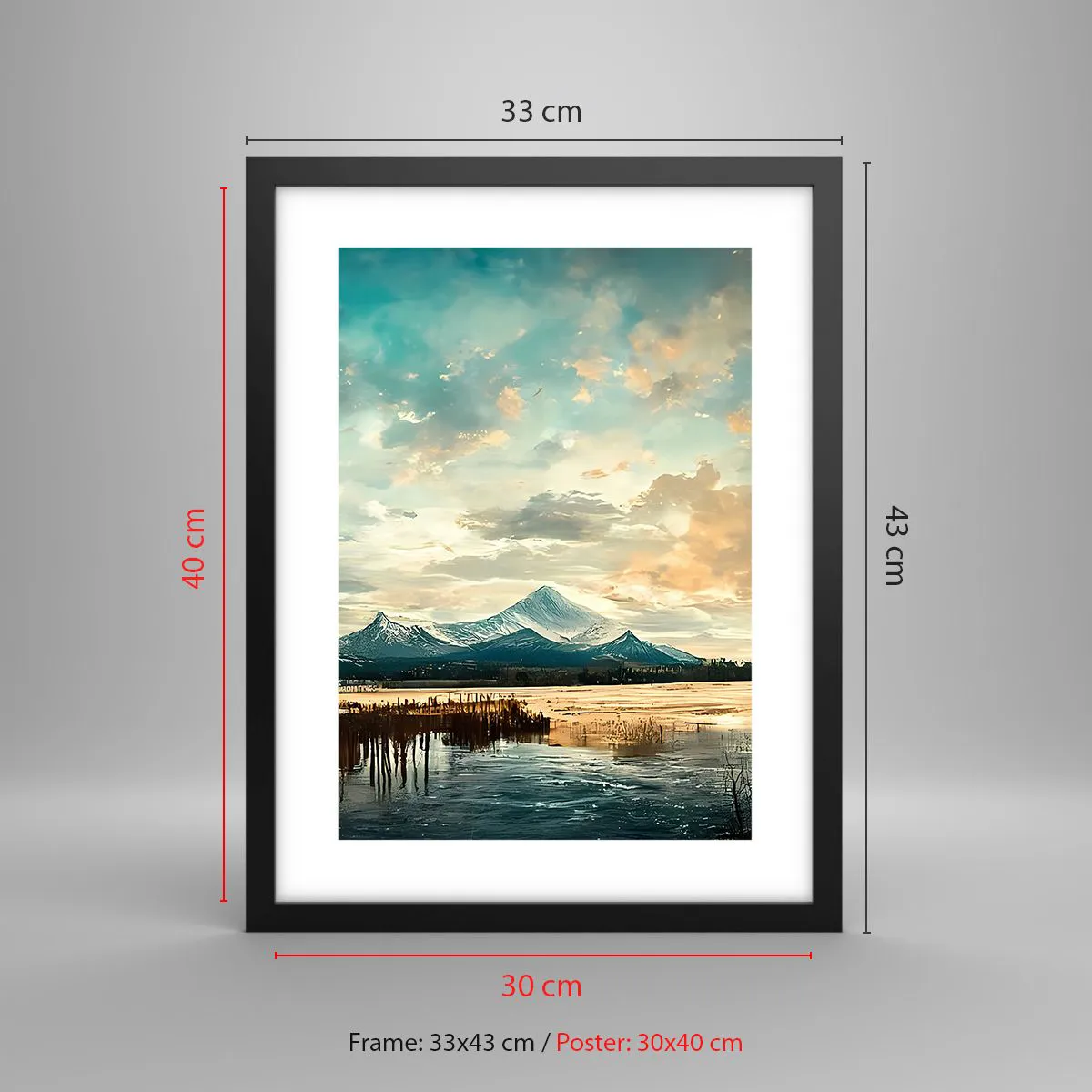 Poszter fehér keretben - Az ég védelme alatt - 30x40 cm