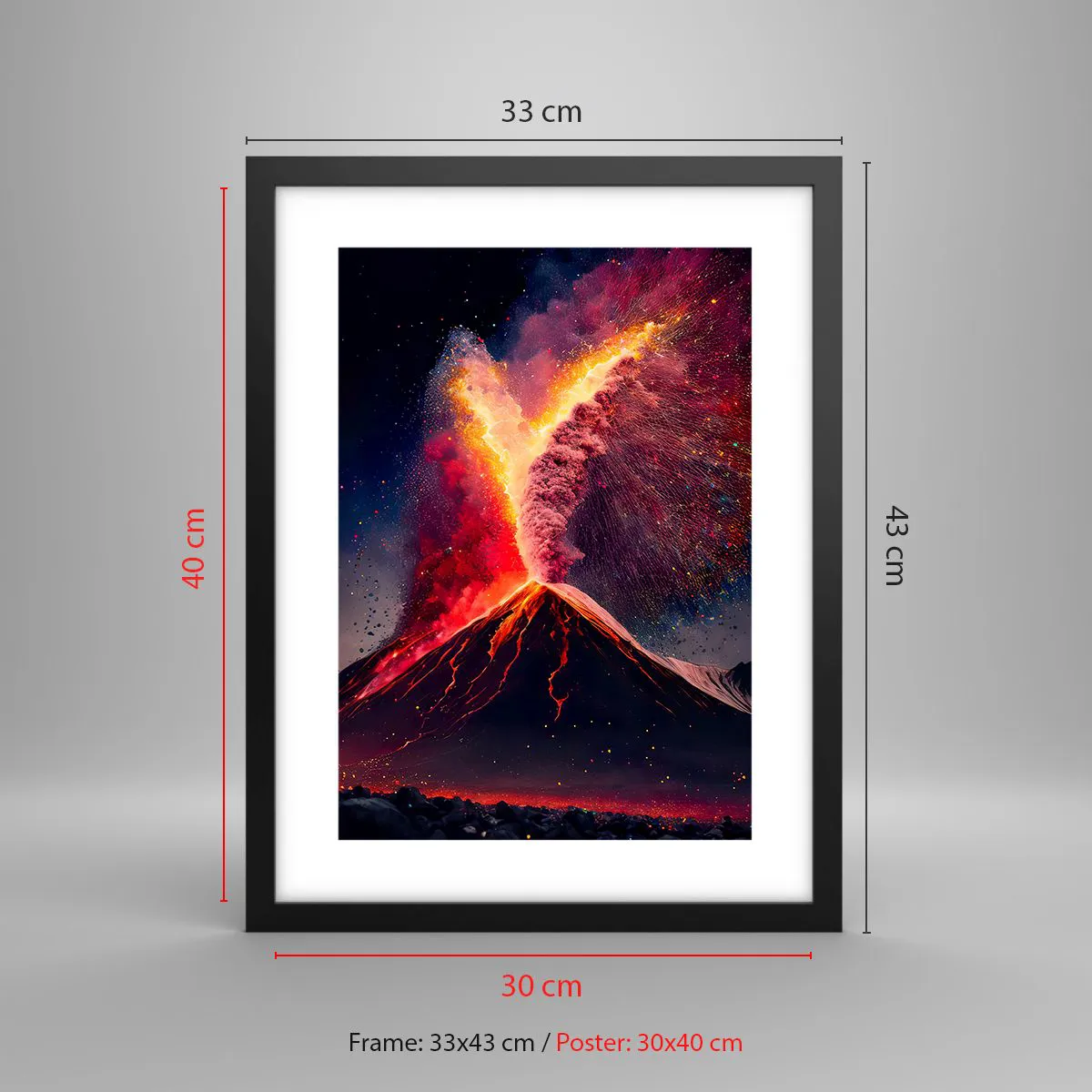 Plagát v čiernom ráme - Krása a hrôza - 30x40 cm