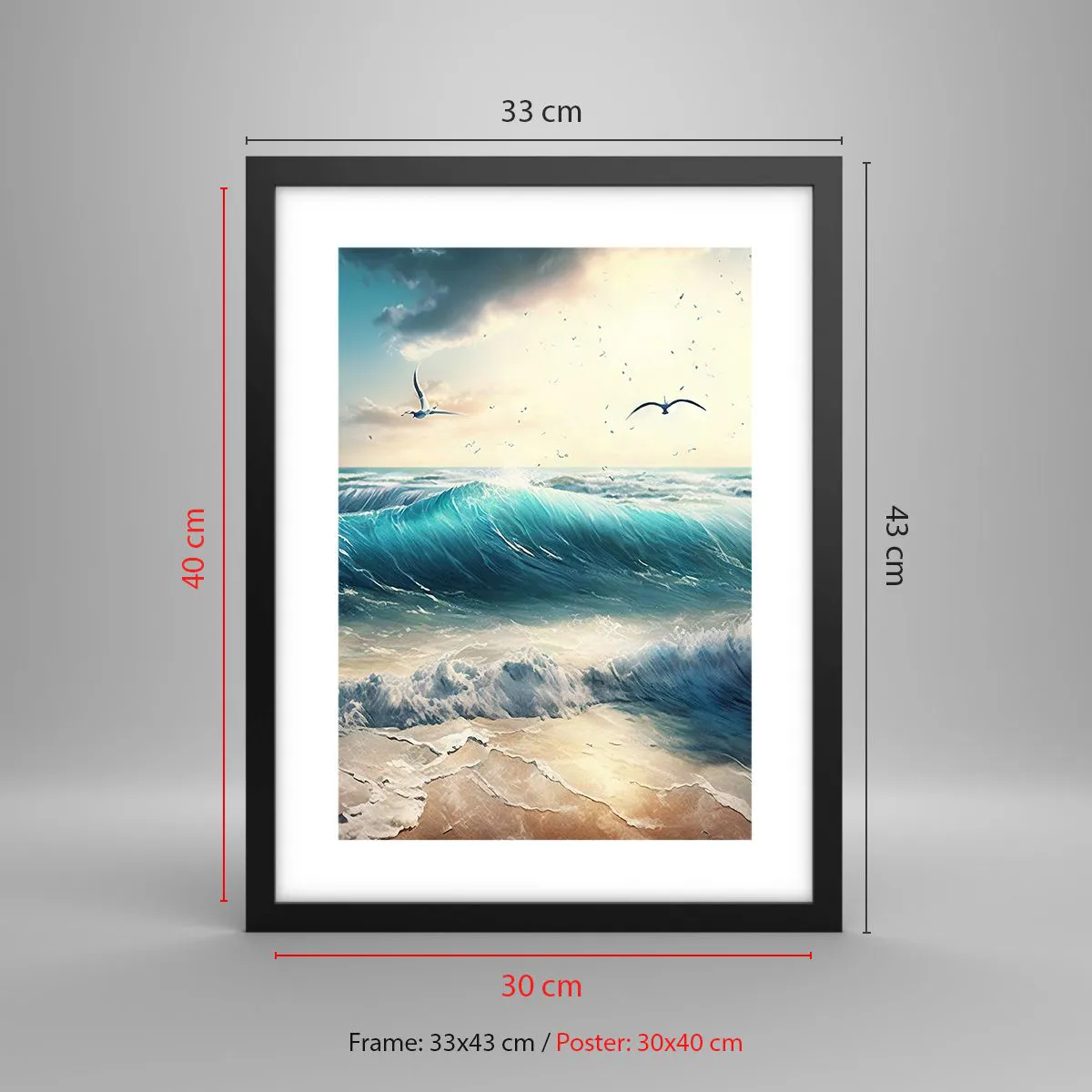 Affisch i svart ram - Ljuder endast för dig - 30x40 cm