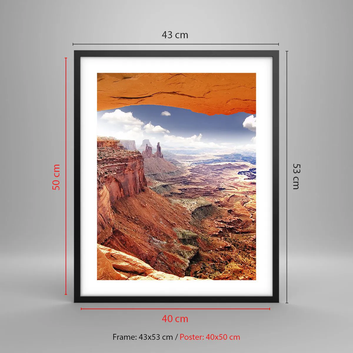 Poster in black frame - Sculpted by Nature - 40x50 cm