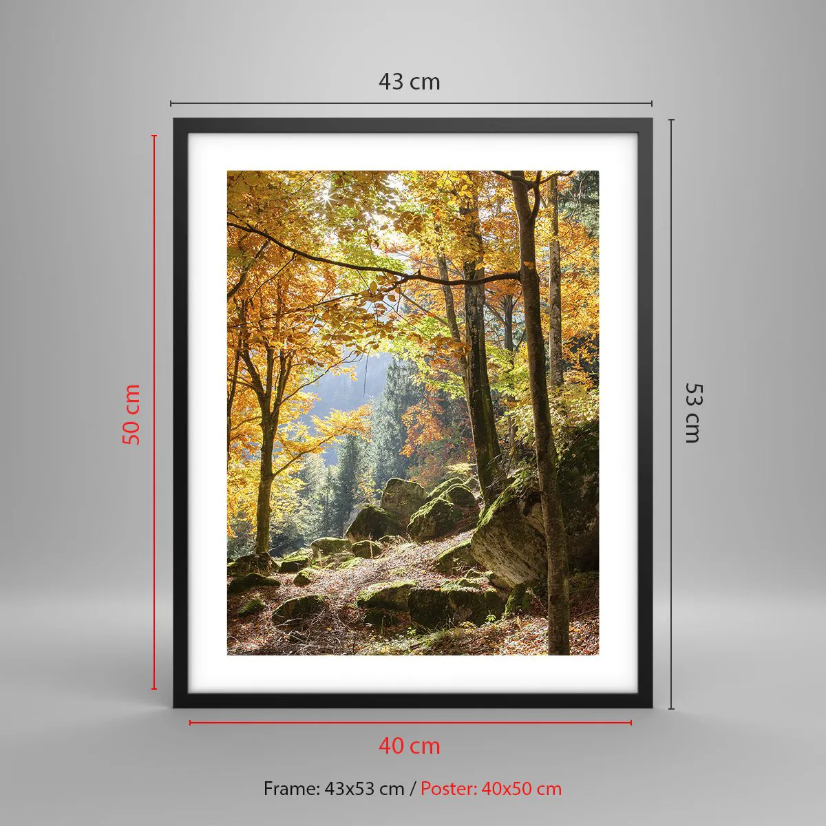 Affiche dans un cadre noir - Poster - Il est temps de se détendre - 40x50 cm