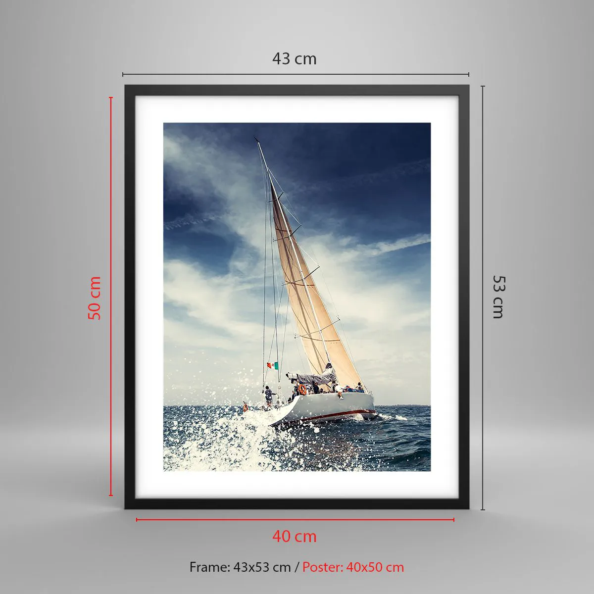 Affiche dans un cadre noir - Poster - Ils ne nous rattraperont pas ! - 40x50 cm