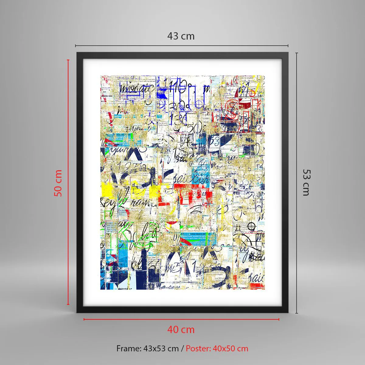 Plakat i sort ramme - Simpelthen en fryd for øjet - 40x50 cm