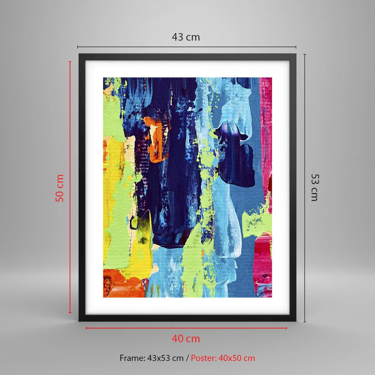 Plakat w czarnej ramie - Życie jest piękne! - 40x50 cm