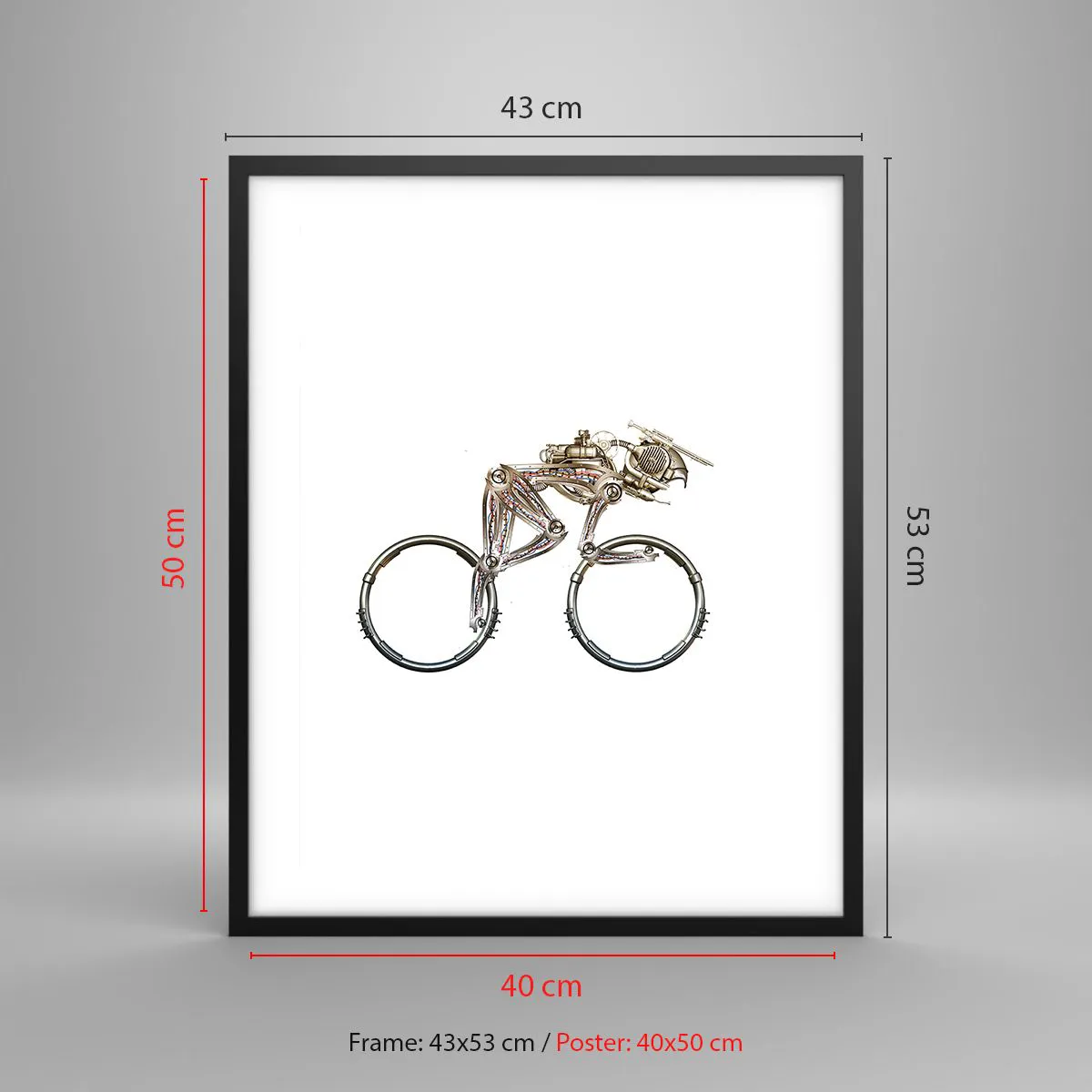 Poster in cornice nera - Macchina perfetta - 40x50 cm