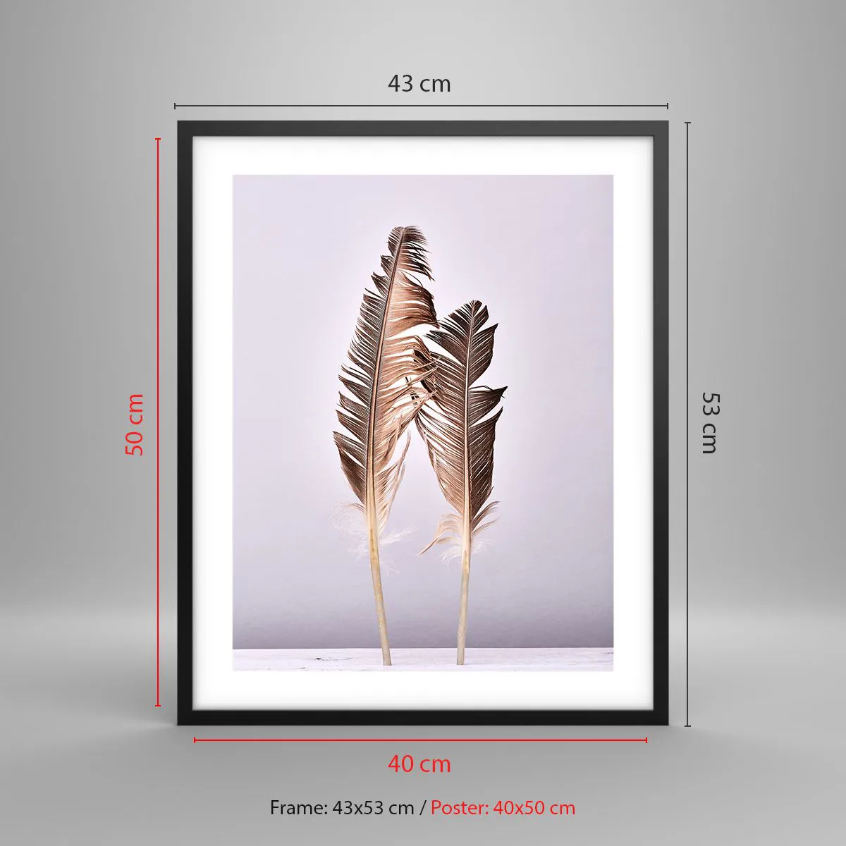 Pôster com moldura preta - Contra o nada - 40x50 cm