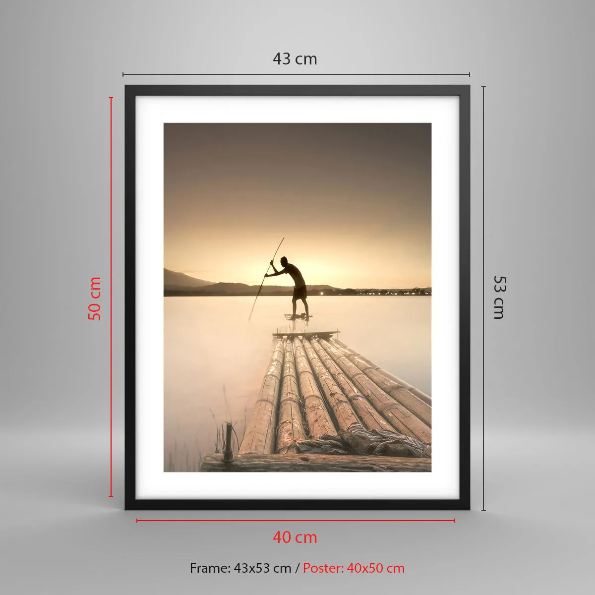 Plakát v černém rámu - Před odpočinkem - 40x50 cm
