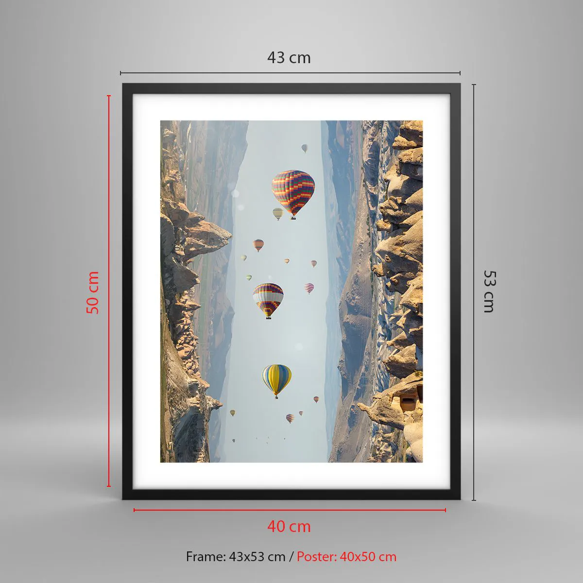 Affiche dans un cadre noir - Poster - Ici, tout est possible - 40x50 cm