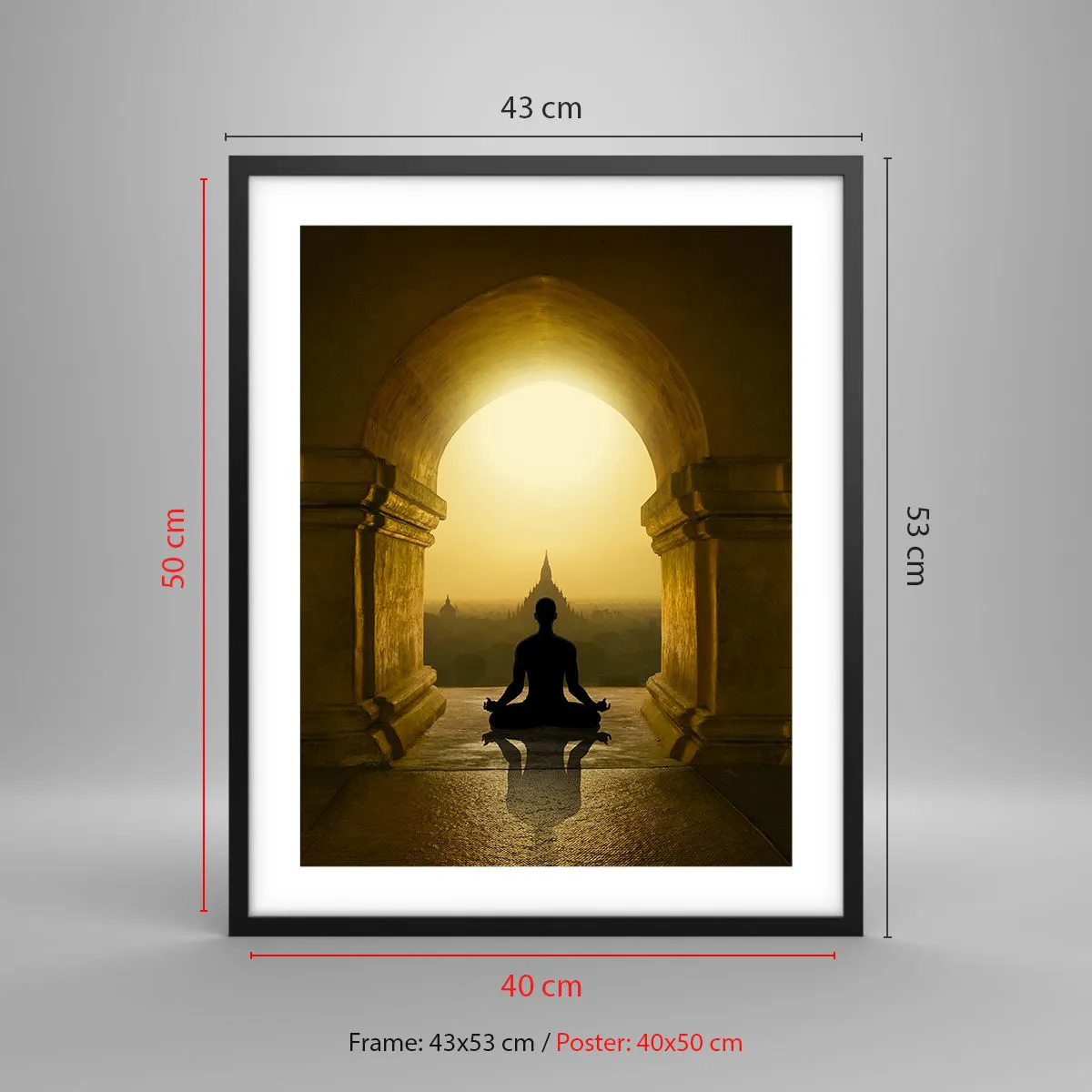 Poster in einem schwarzem Rahmen - Vollkommene Harmonie - 40x50 cm