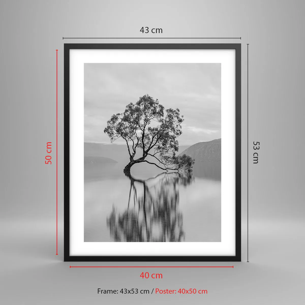 Affiche dans un cadre noir - Poster - Un tel pays existe - 40x50 cm