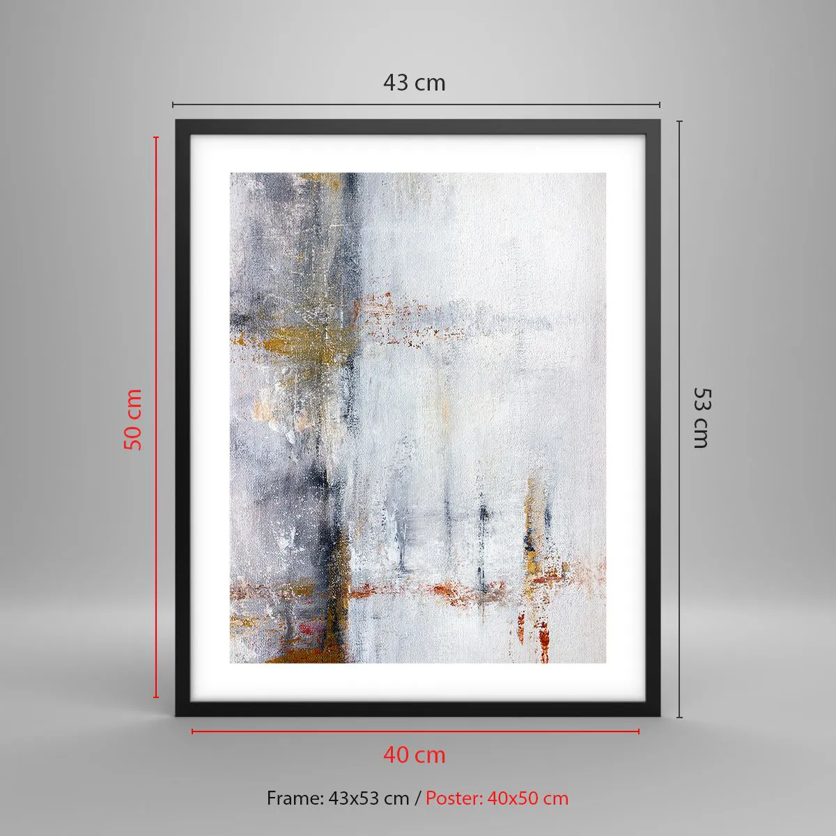 Poster in einem schwarzem Rahmen - Hinter dem Luftvorhang - 40x50 cm