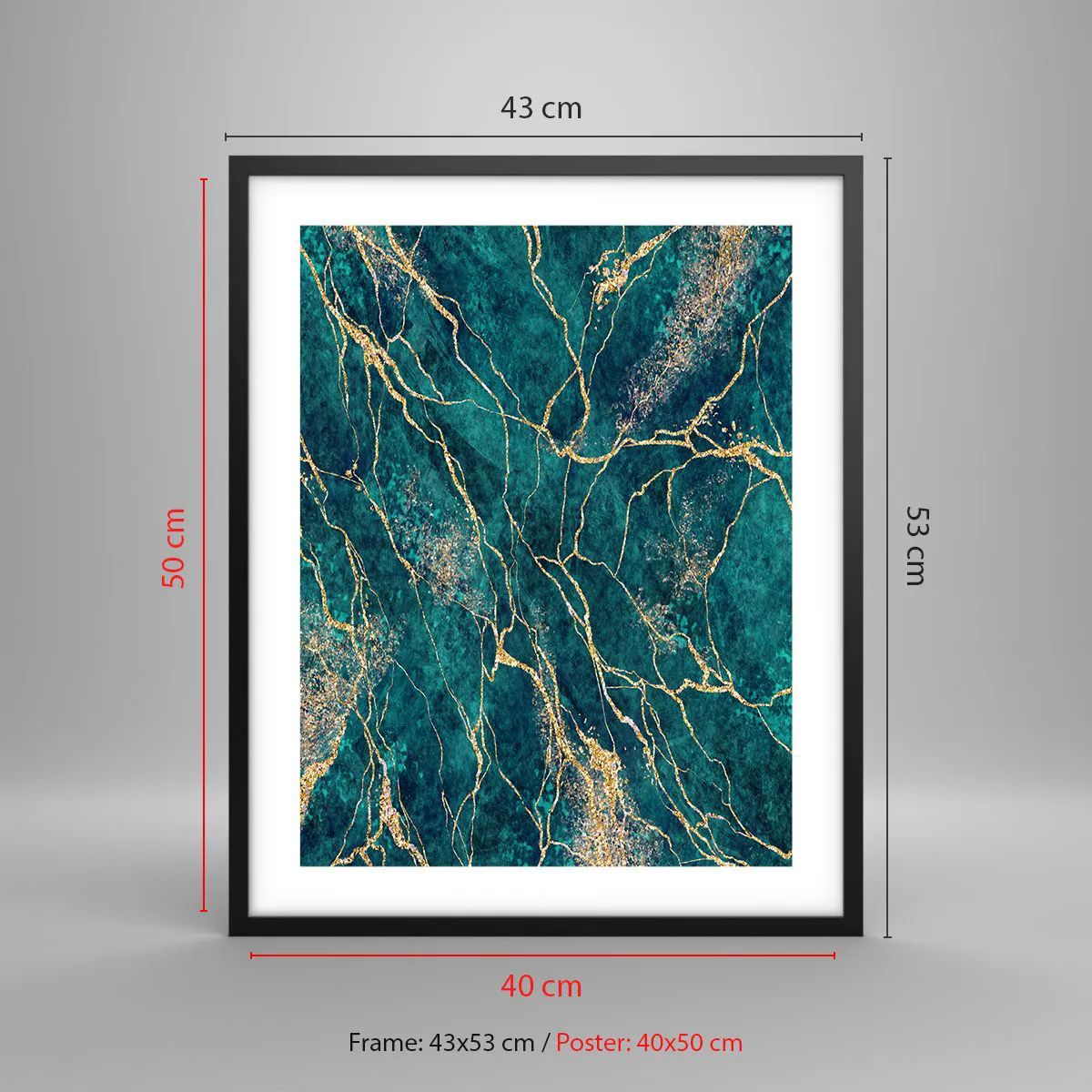 Plakat i sort ramme - Guldåre - 40x50 cm