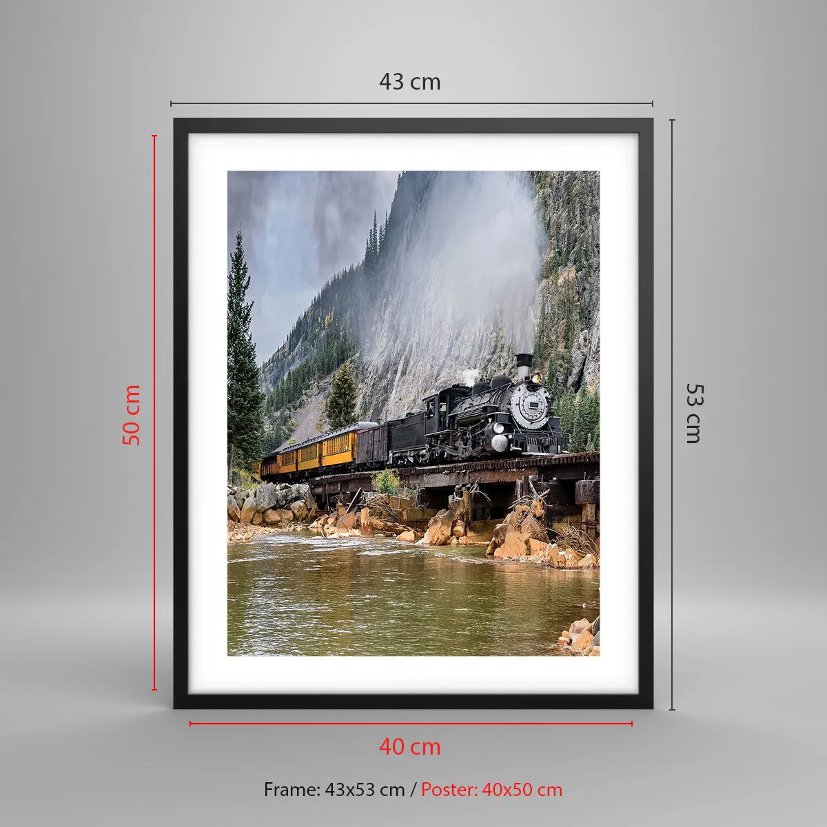 Poster in einem schwarzem Rahmen - Wo willst du hin? Wohin? - 40x50 cm