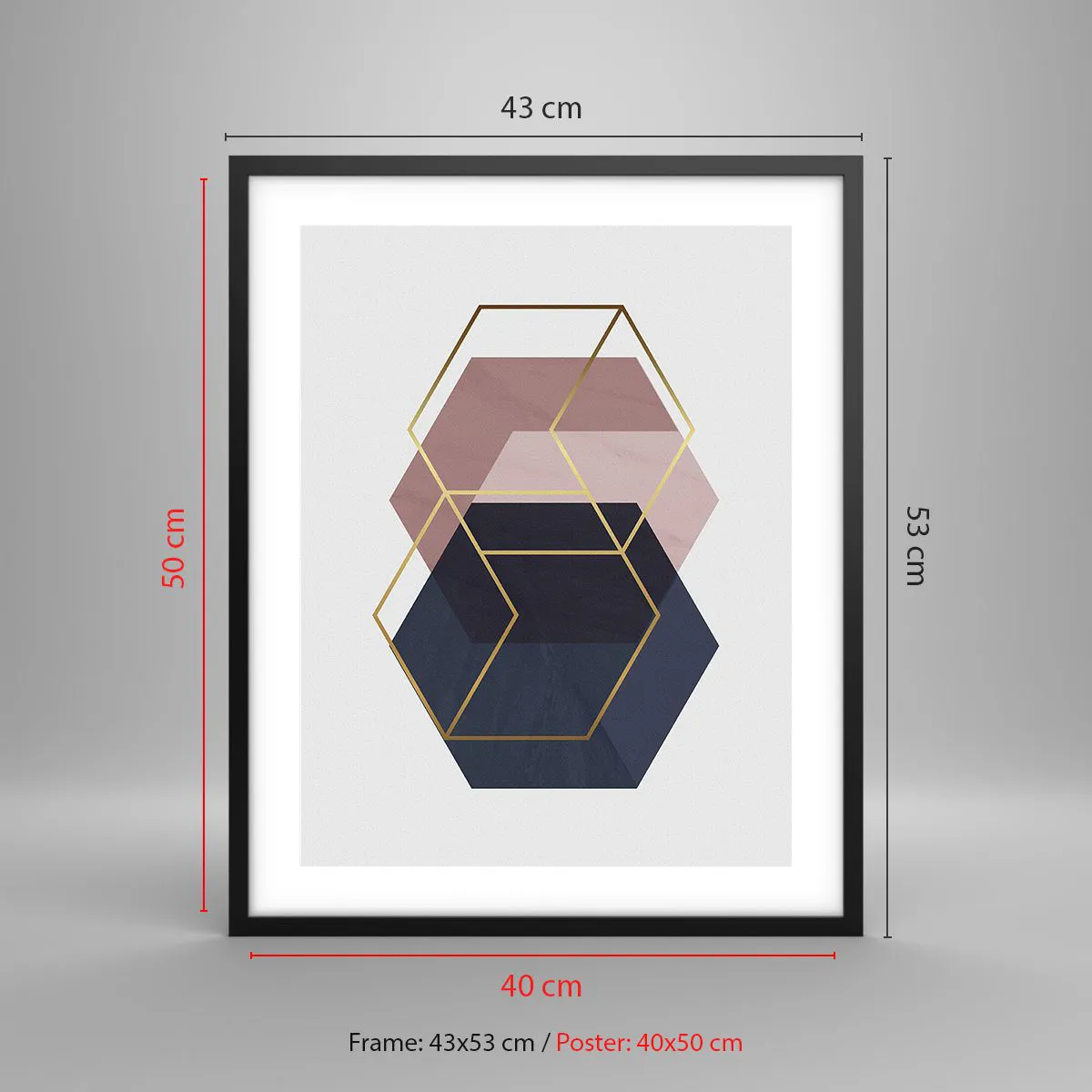 Affiche dans un cadre noir - Poster - Le pouvoir de la simplicité - 40x50 cm