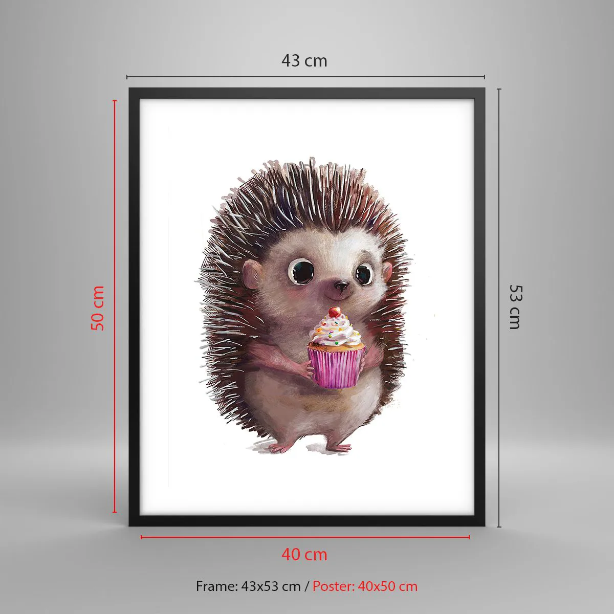 Poster in een zwarte lijst - De vakantie is elke dag - 40x50 cm