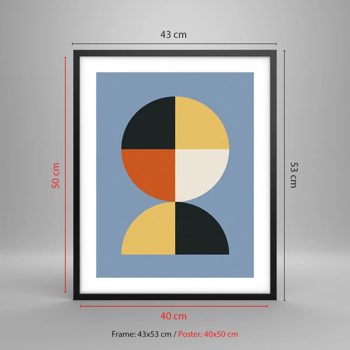 Plakat i sort ramme - Se og tæl - 40x50 cm