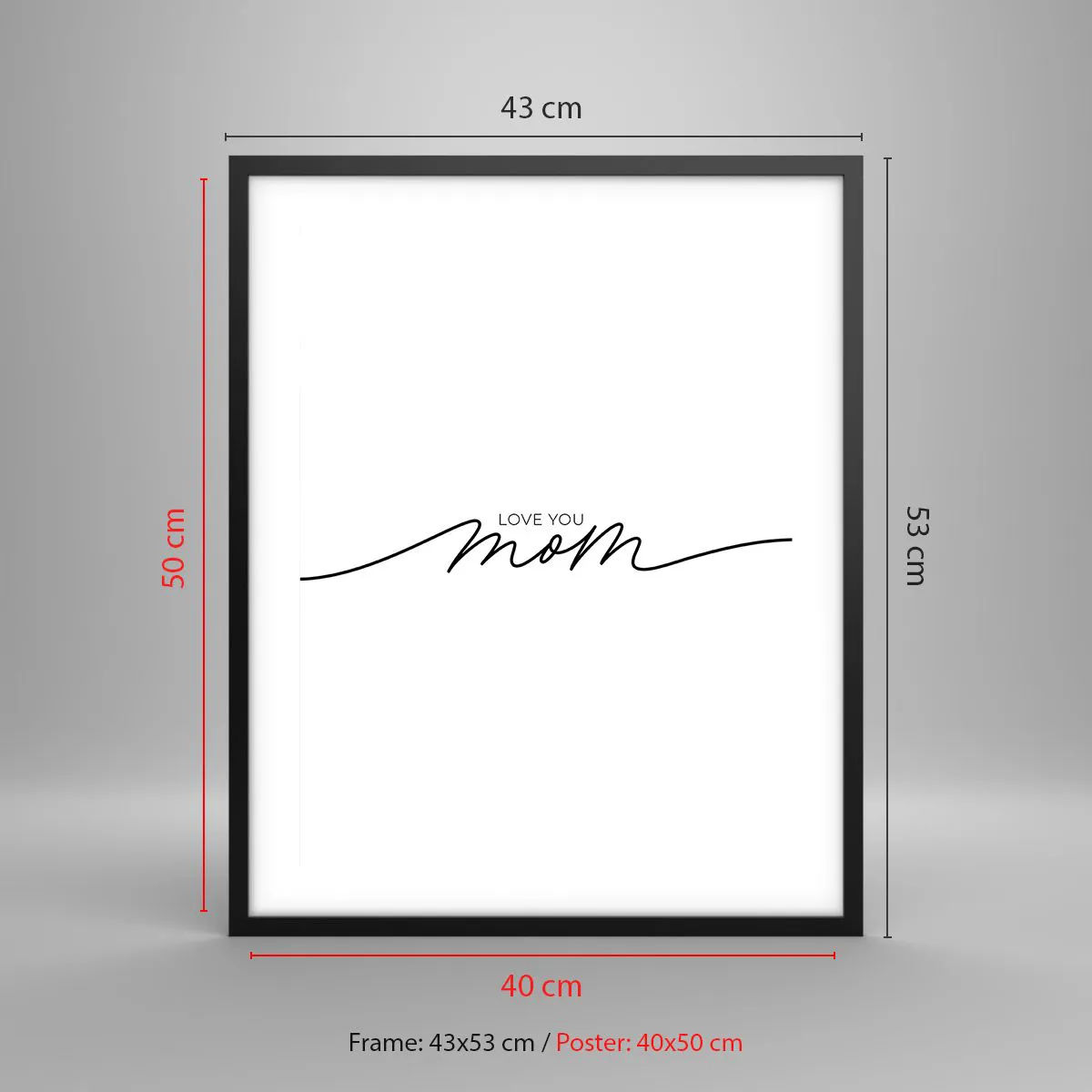 Poster in black frame - Great Emotion - 40x50 cm
