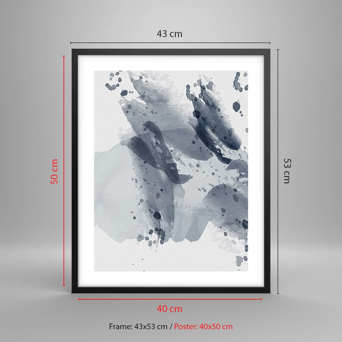 Plakat i sort ramme - En undersøgelse af vandets natur - 40x50 cm