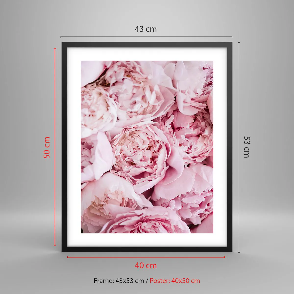 Poster in einem schwarzem Rahmen - Anschmiegsam und duftend - 40x50 cm