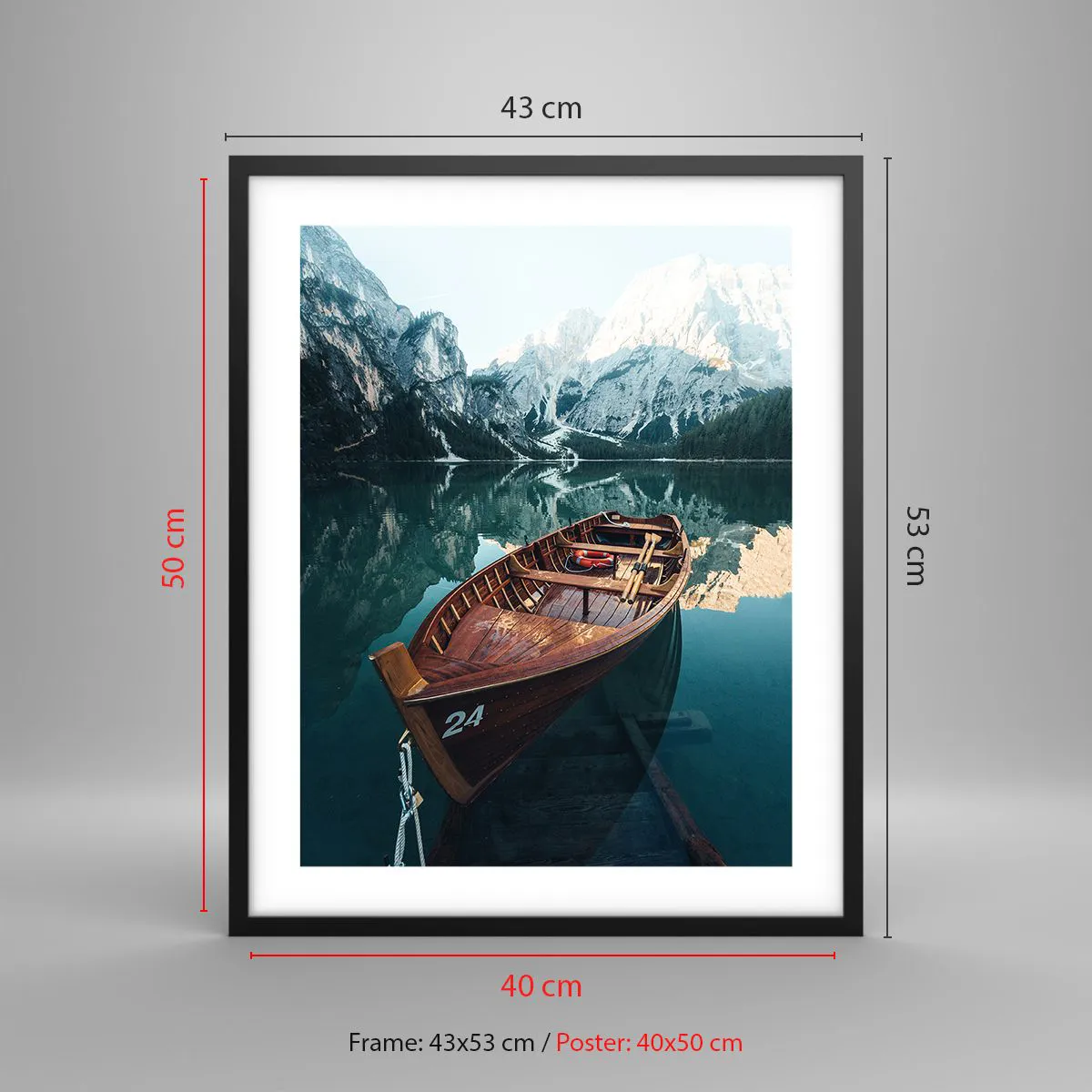 Poszter fehér keretben - Üvegre festve - 40x50 cm