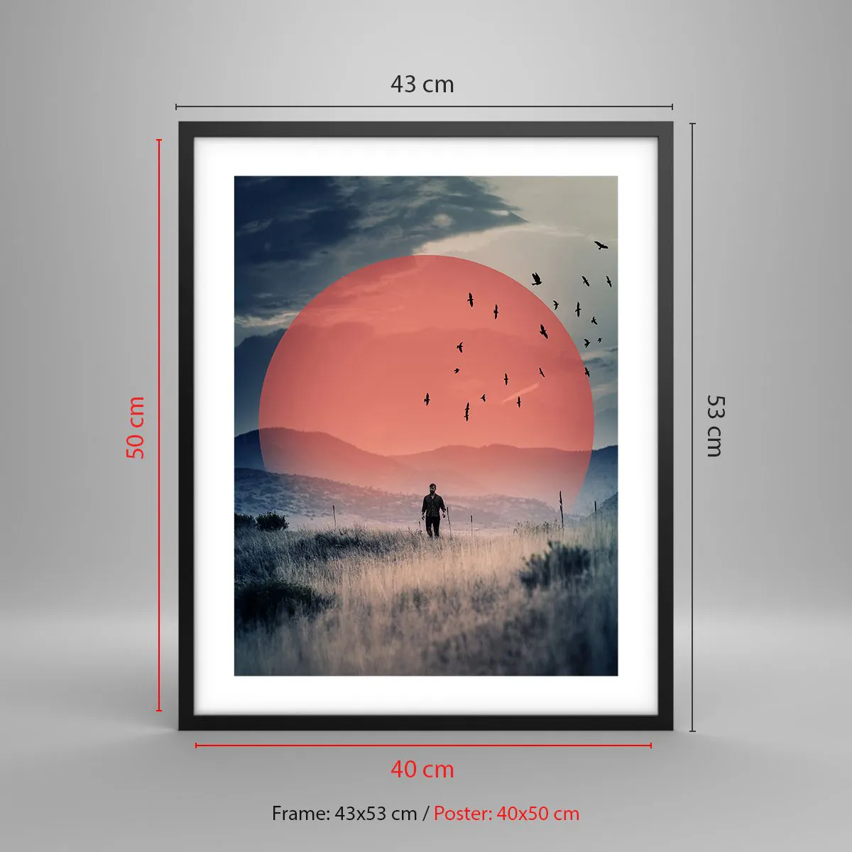 Poster in einem schwarzem Rahmen - In eigenen Elementen - 40x50 cm