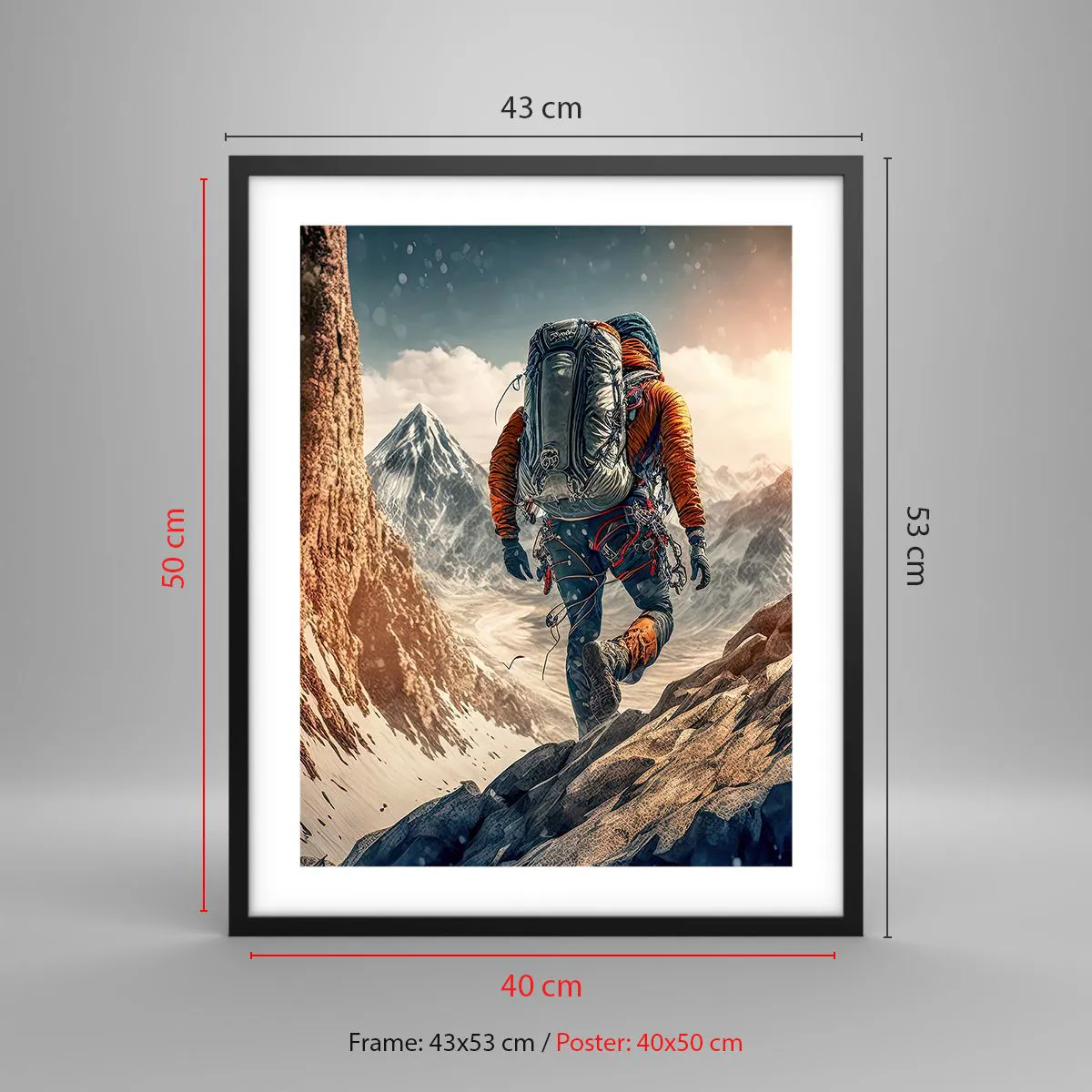 Affisch i svart ram - Ensam krigare - 40x50 cm