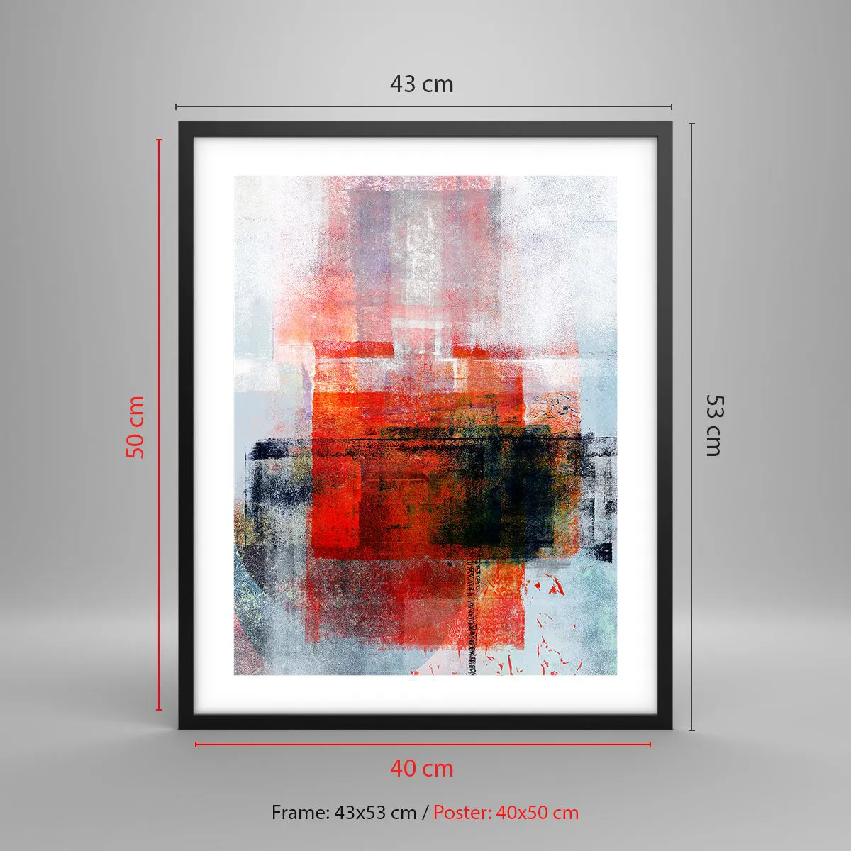 Poster in black frame - Glowing Composition - 40x50 cm