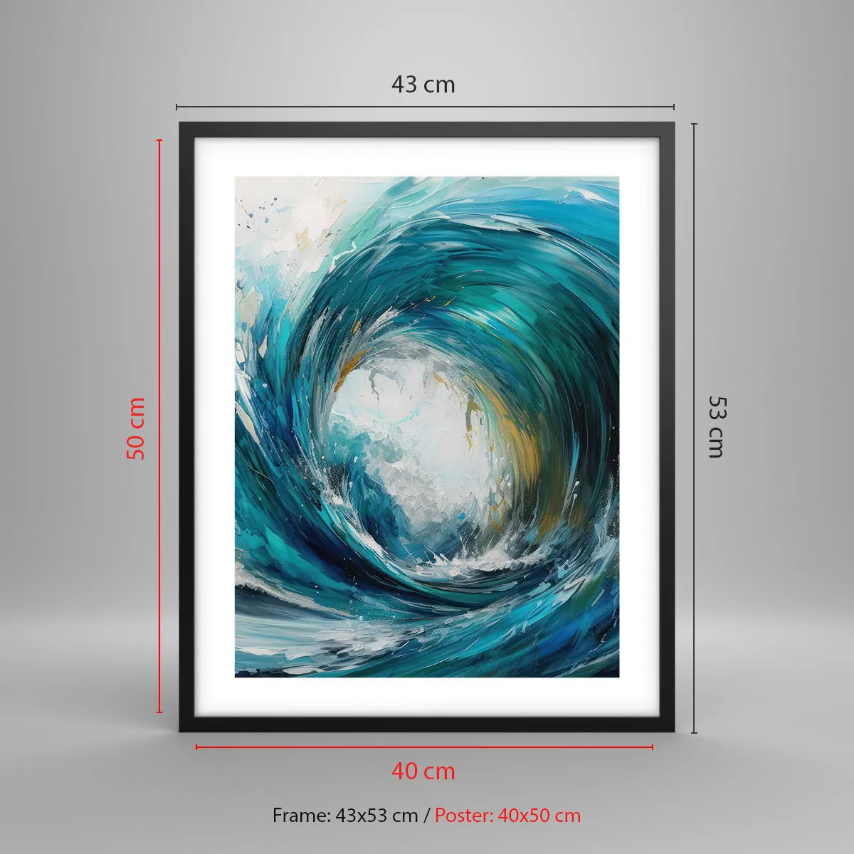 Poster in einem schwarzem Rahmen - Meeresportal - 40x50 cm